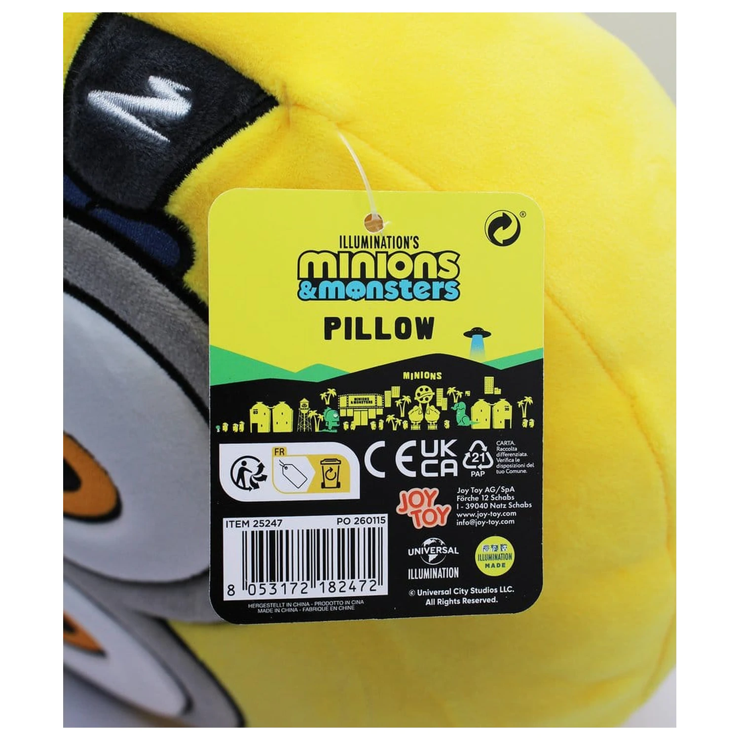 Minions 3 okrągła pluszowa poduszka wyszywana 30x10x30 cm zdjęcie produktu