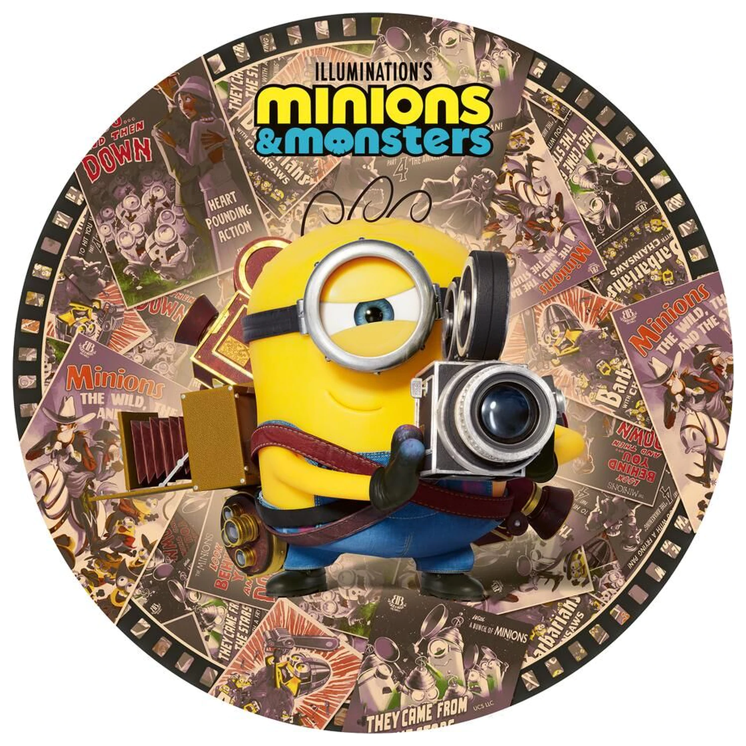 Minions okrągłe puzzle 500 elementów zdjęcie produktu