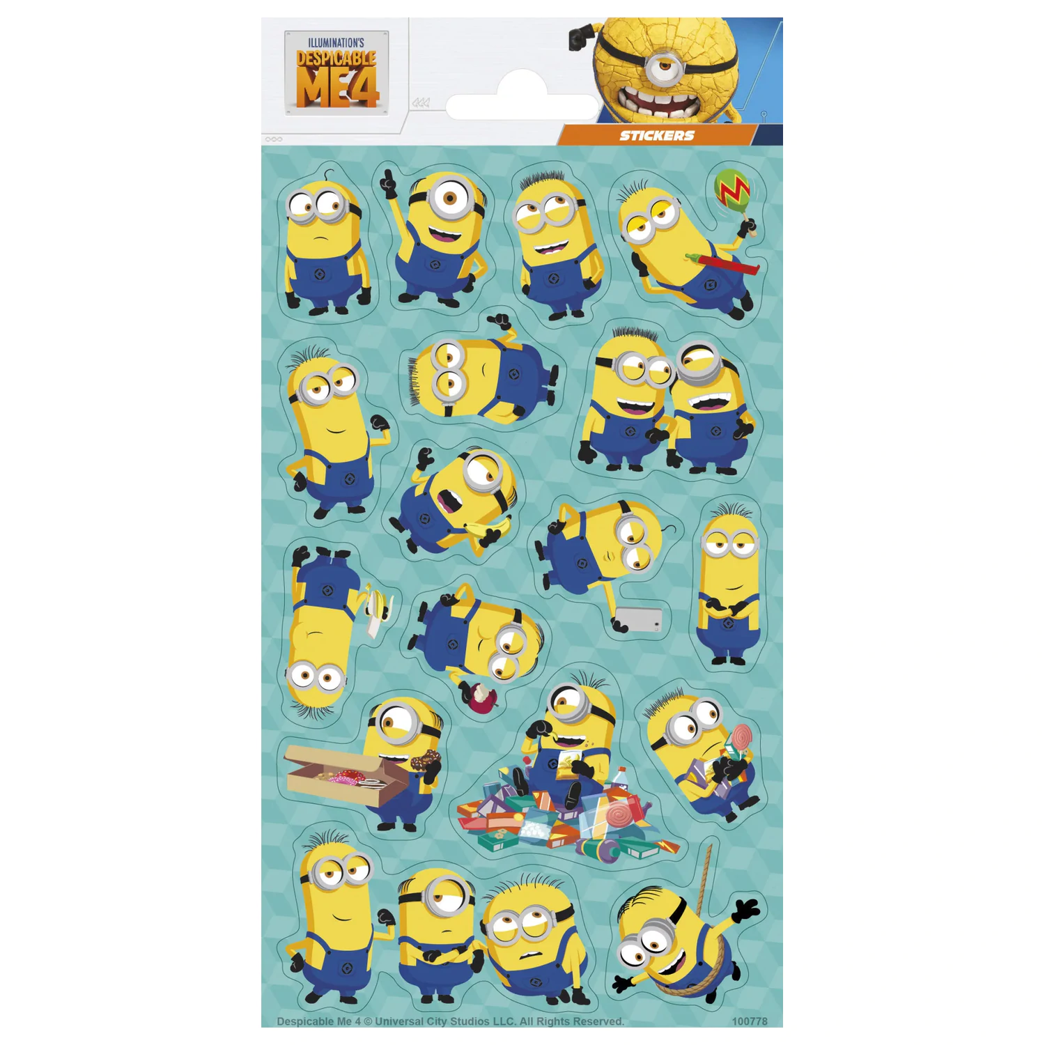 Minions Szalona Brokatowa Naklejka zdjęcie produktu
