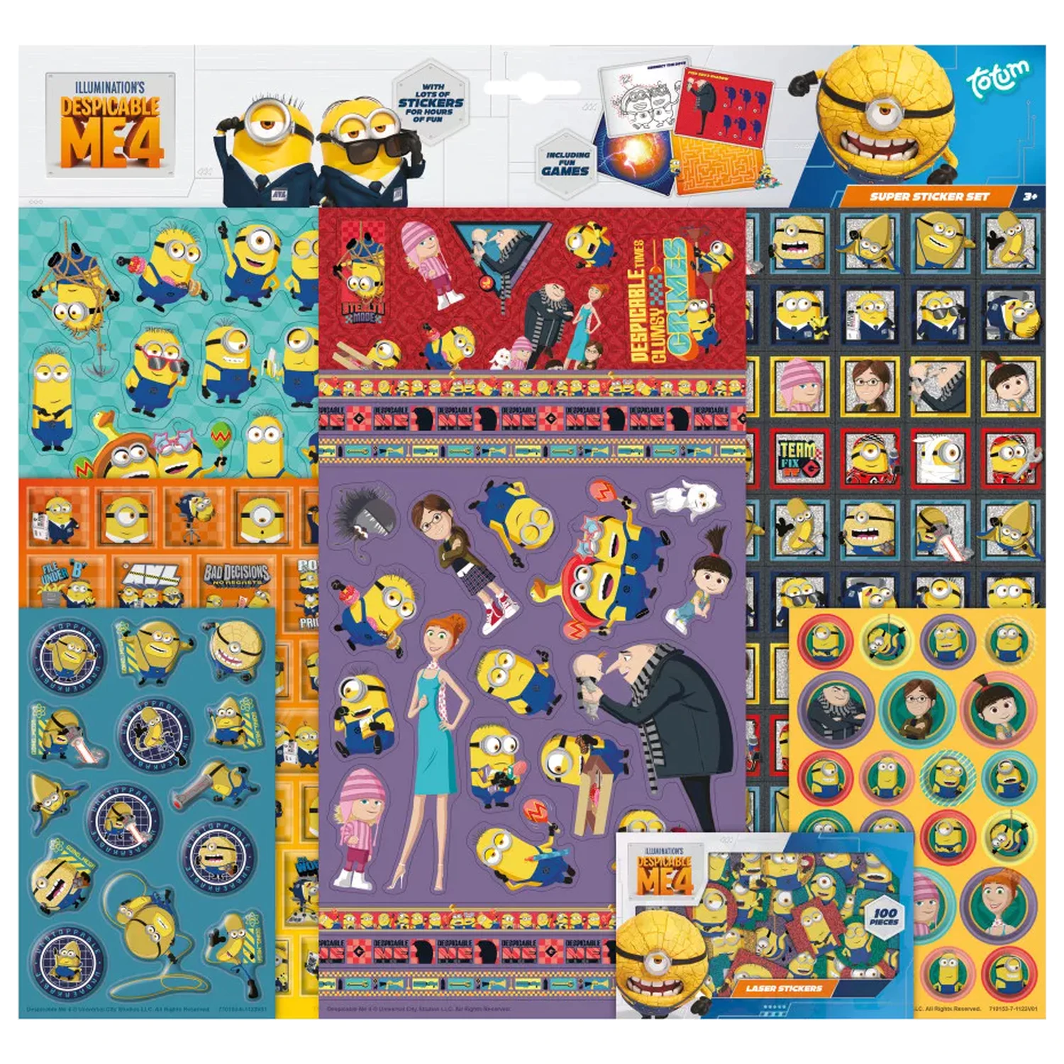 Minions Super zestaw naklejek z zabawką zdjęcie produktu