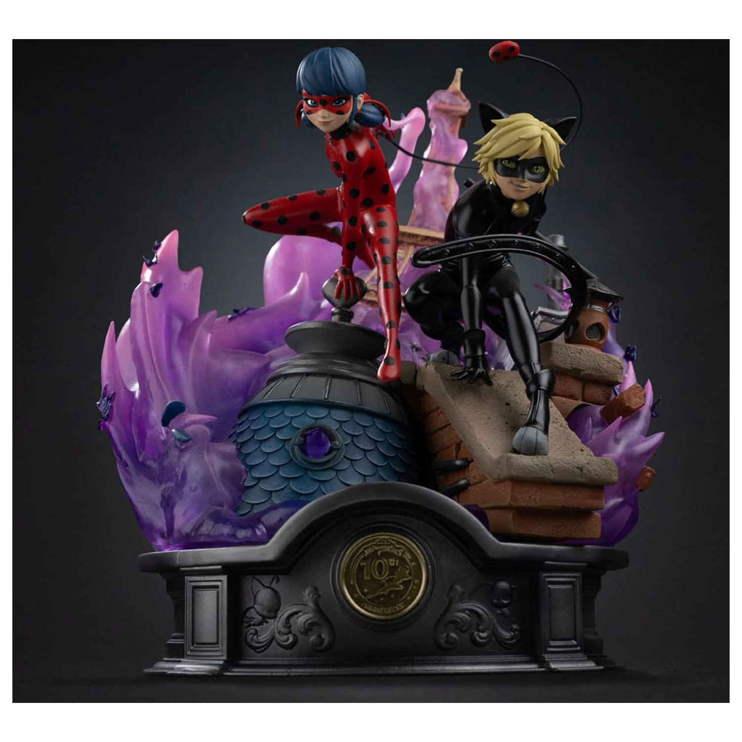 Miraculous Deluxe Art Scale Statuetka 1/10 Lady Bug and Cat Noir Signed Edition 23 cm zdjęcie produktu
