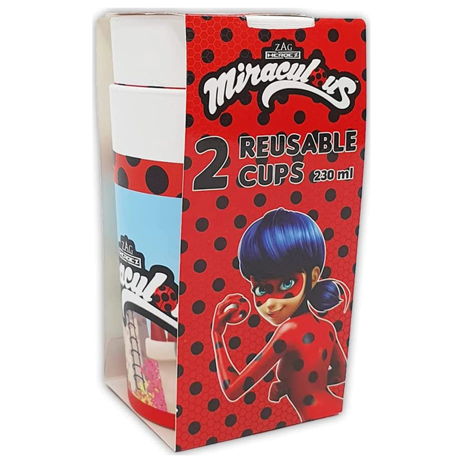 Miraculous Hero plastikowy kubek 2-częściowy zestaw 230 ml zdjęcie produktu