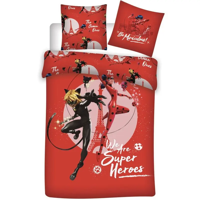 Miraculous Lady Bug bawełniana poszwa na kołdrę na łóżko 90cm zdjęcie produktu