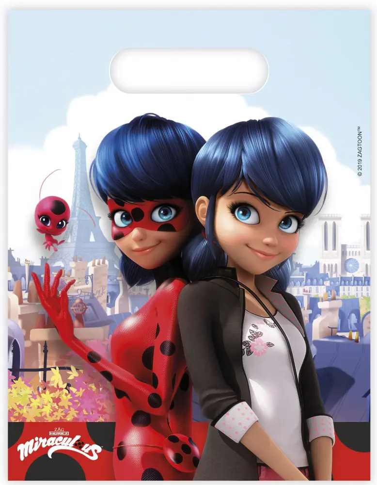Miraculous Ladybug, Ladybug and Cat Noir Adventures Gift Bag 6-pak zdjęcie produktu