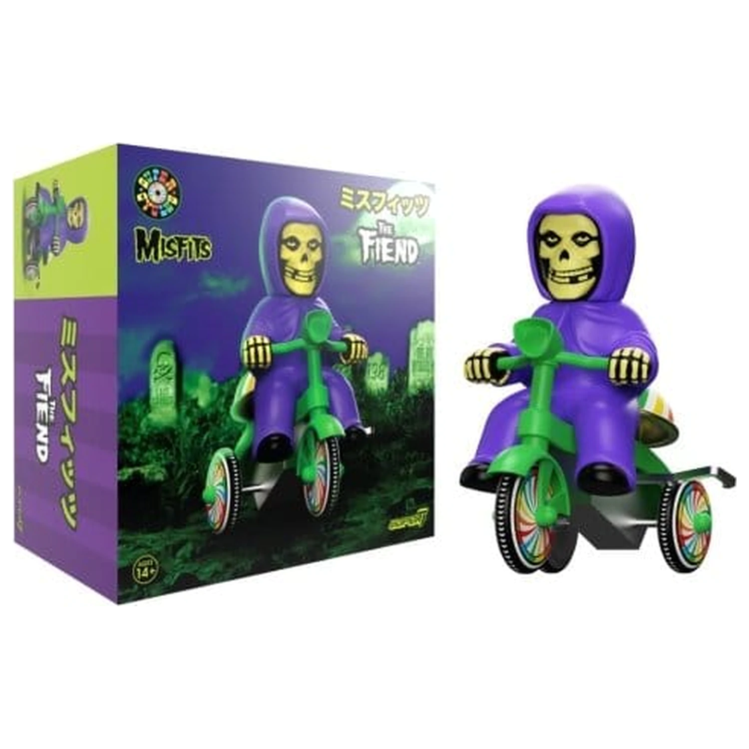 Misfits Super Cycles Vehicle Fiend (purpurowy z zielonym Trike) zdjęcie produktu