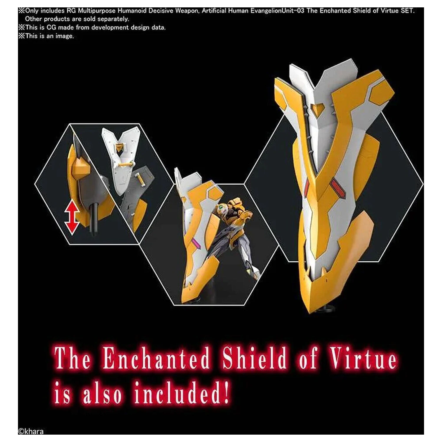 Mobile Suit Evangelion The Enchanted Shield of Virtue Unit-03 RG Multipurpose Humanoid Decisive Weapon zestaw do składania figurek zdjęcie produktu