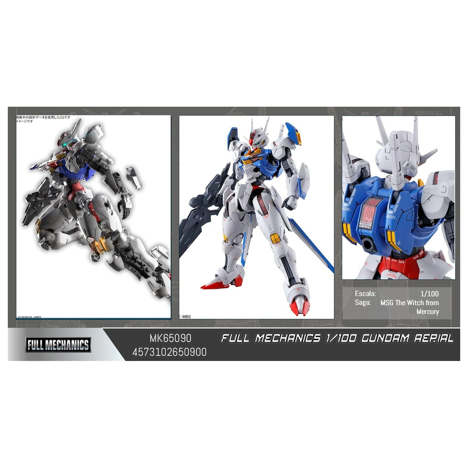 Mobile Suit Gundam Aerial Full Mechanics 1/100 zestaw modelarski figurka zdjęcie produktu