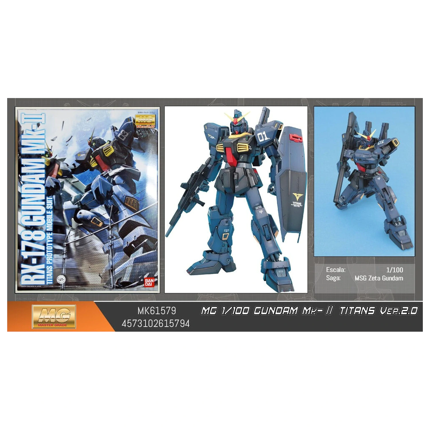 Mobile Suit Gundam MG 1/100 MK-II Titans ver2.0 zestaw modelowy zdjęcie produktu