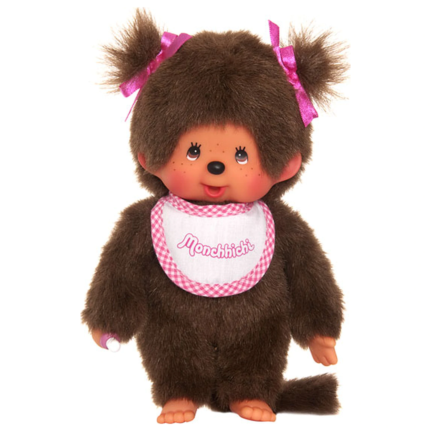 MONCHHICHI Girl Różowo-Biały Bib Plusz 20cm zdjęcie produktu