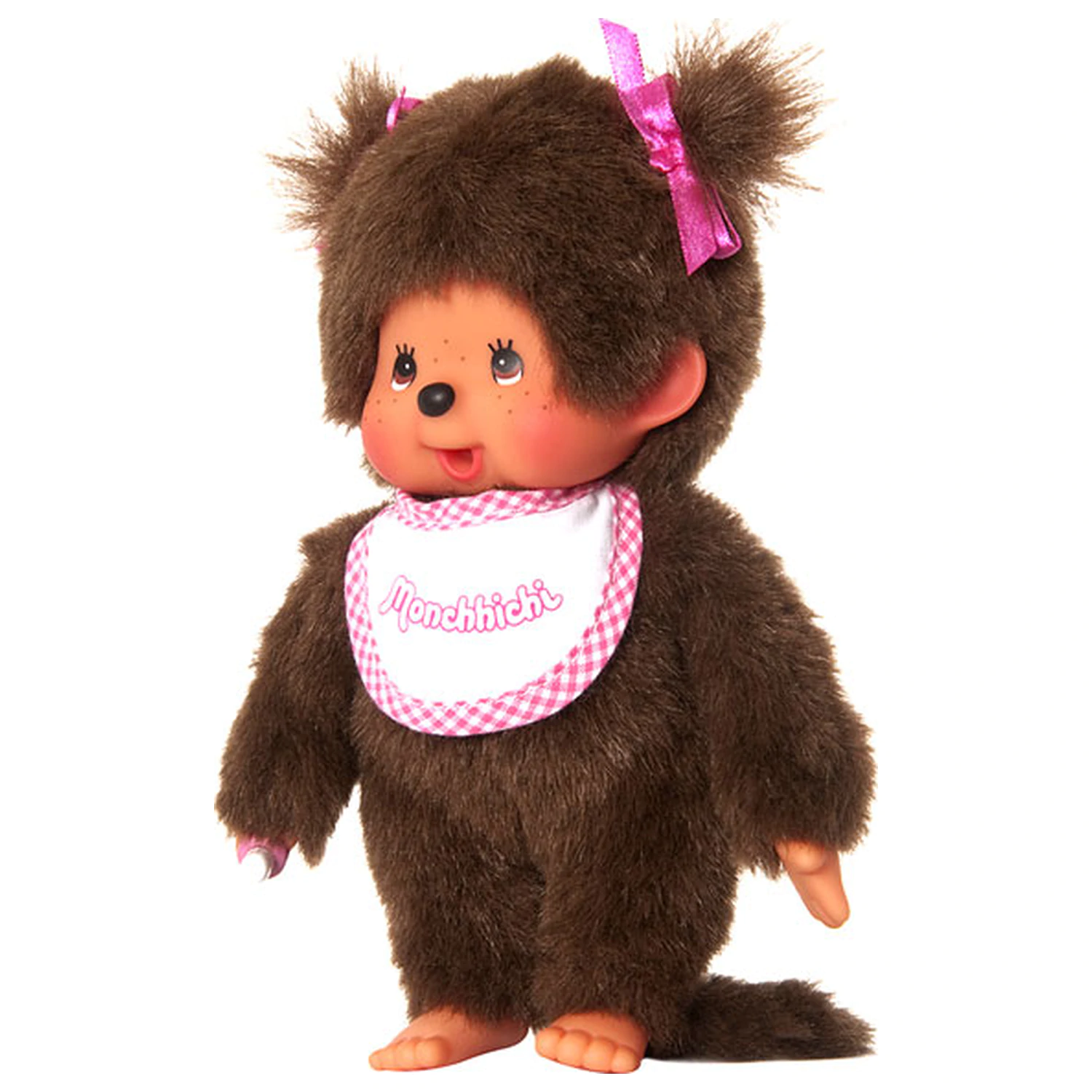 MONCHHICHI Girl Różowo-Biały Bib Plusz 20cm zdjęcie produktu