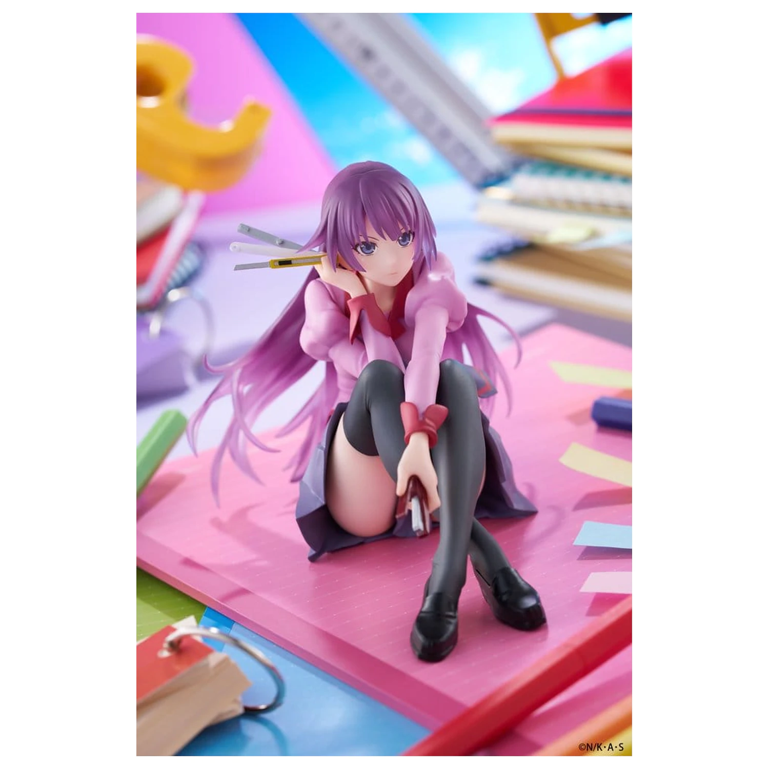 Monogatari PVC Statue Desktop Cute Figure Hitagi Senjougahara 13 cm zdjęcie produktu
