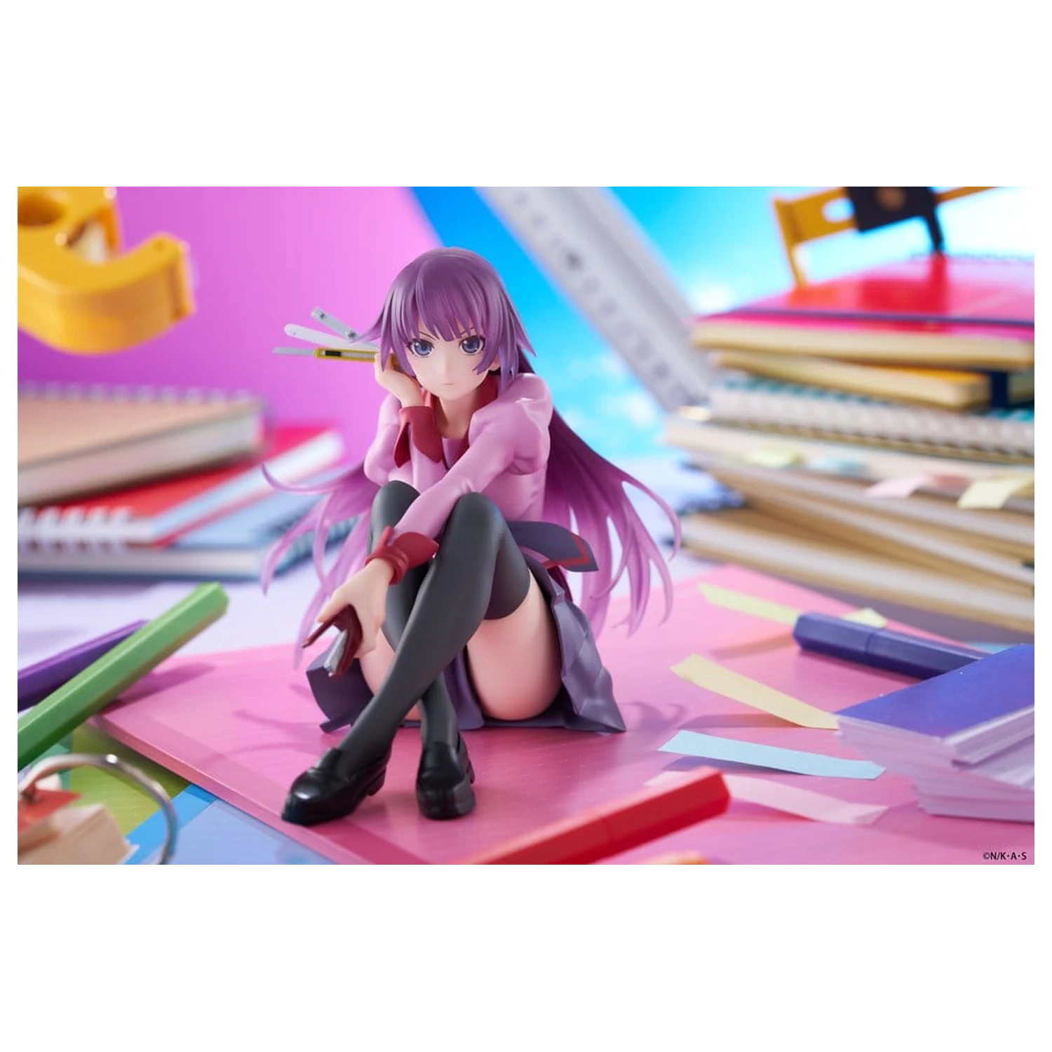 Monogatari PVC Statue Desktop Cute Figure Hitagi Senjougahara 13 cm zdjęcie produktu