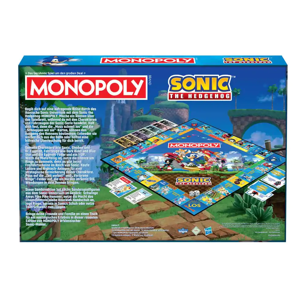 Monopoly Gra Planszowa Sonic the Hedgehog *German Version* zdjęcie produktu