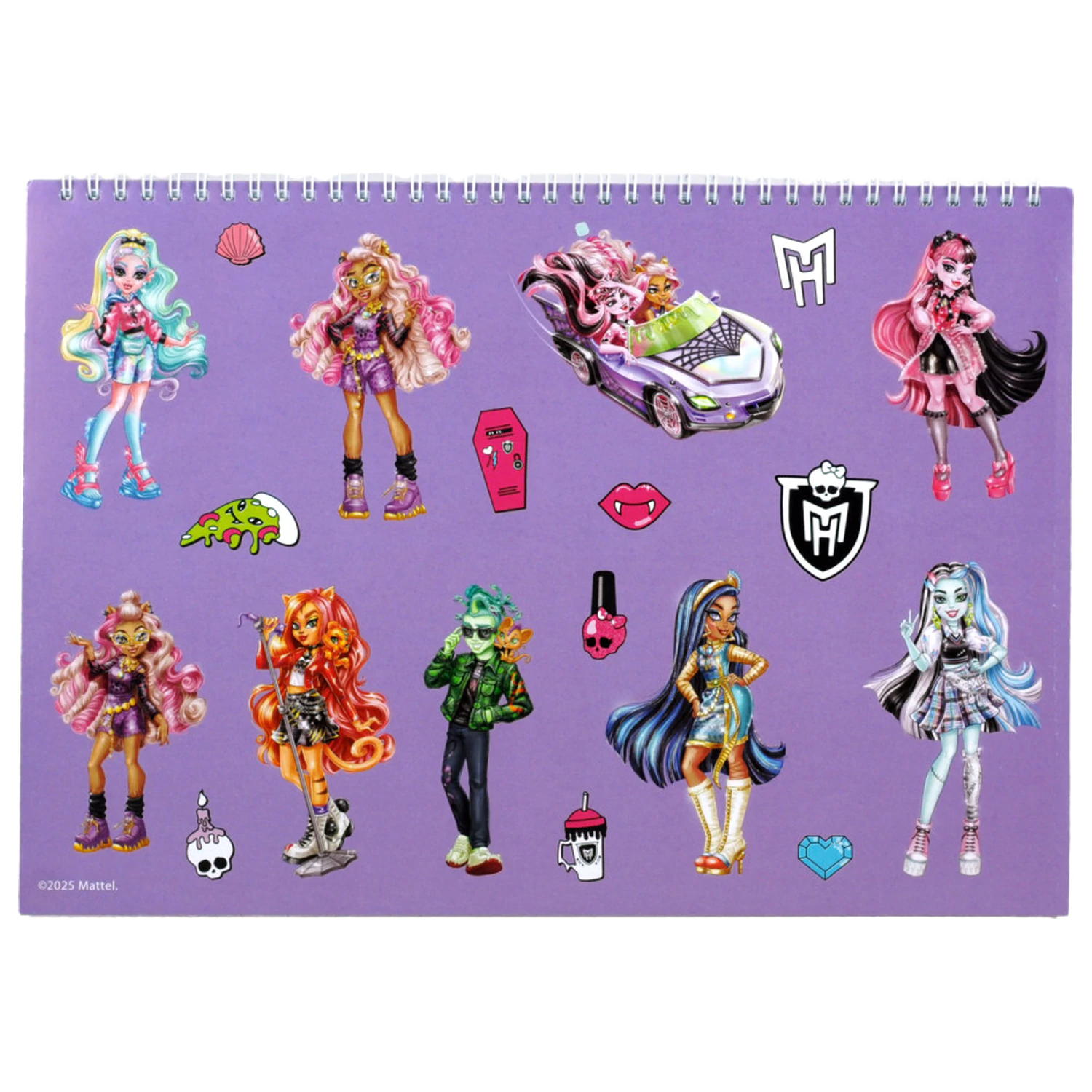 Monster High Crew A4 Szkicownik Spiralny 40 Stron z Naklejkami zdjęcie produktu