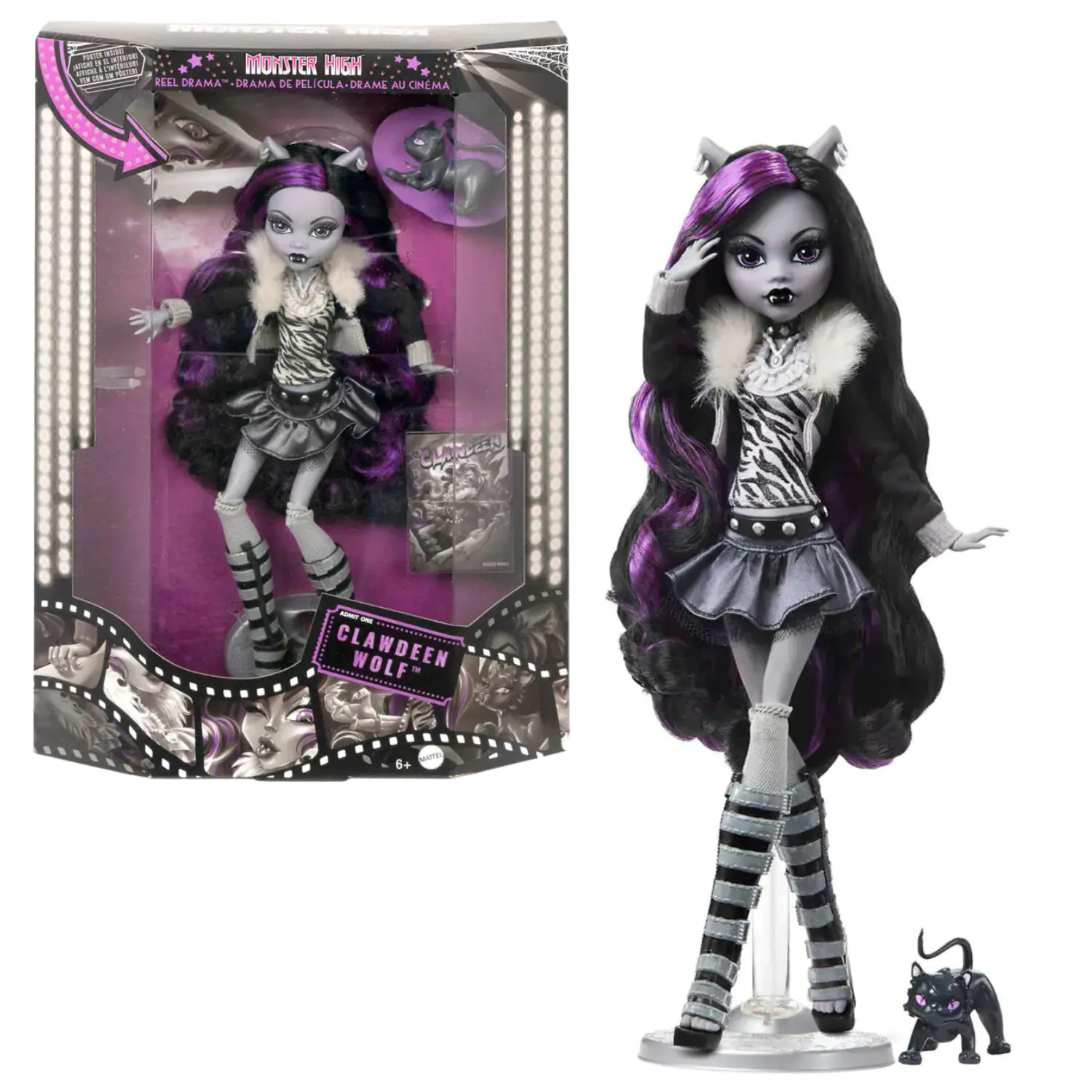 Lalka Monster High Reel Drama Clawdeen Wolf zdjęcie produktu