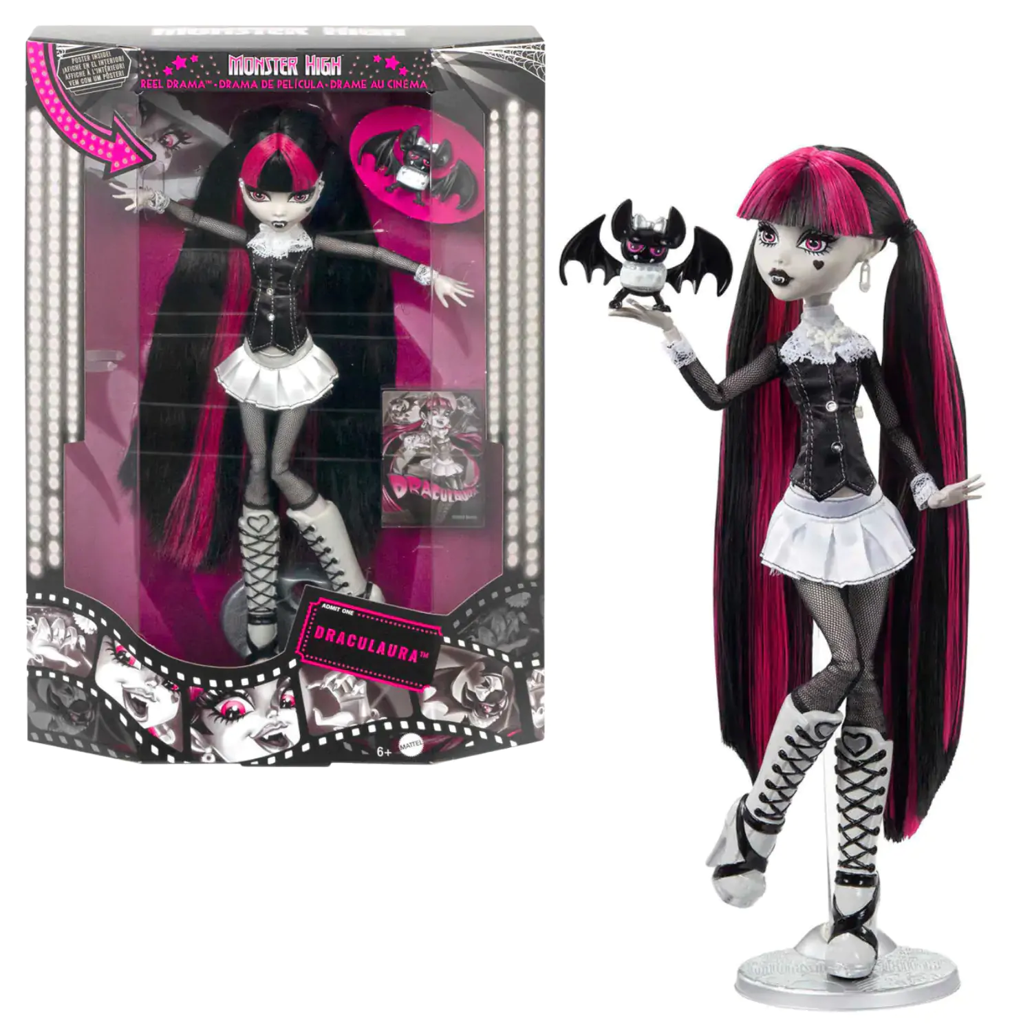 Lalka Monster High Reel Drama Draculaura zdjęcie produktu