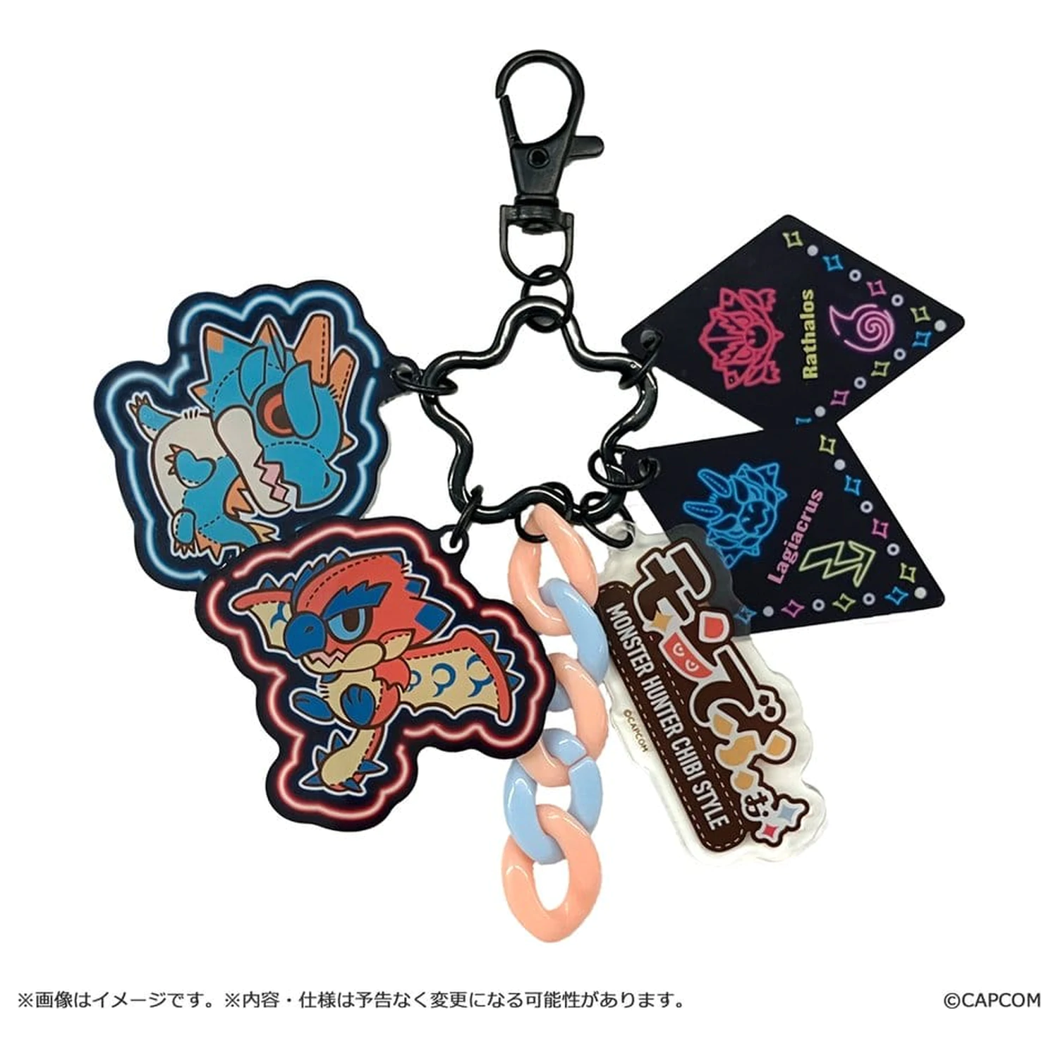 Monster Hunter Chibi Style akrylowy brelok Multi Charm: Rathalos & Lagiacrus zdjęcie produktu