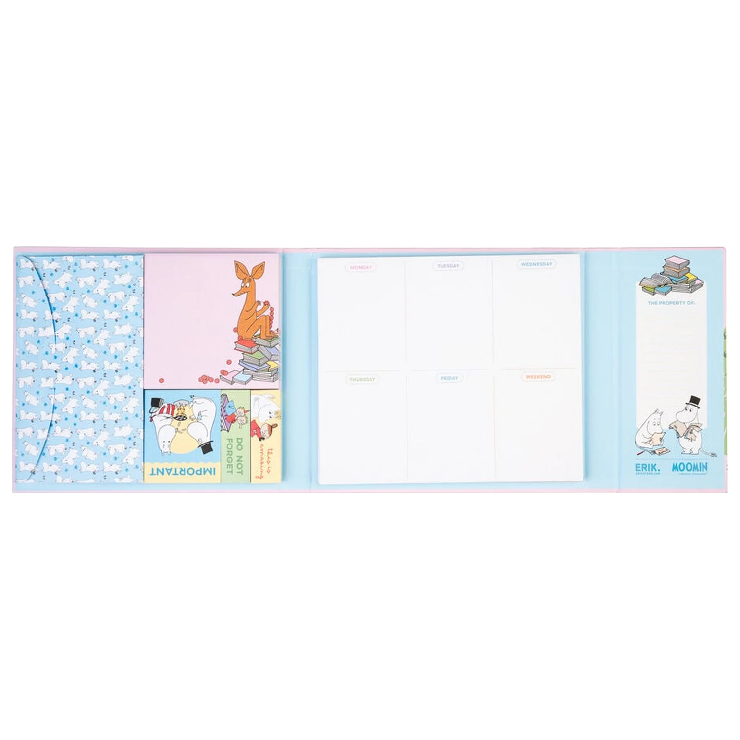 Moomin tygodniowy planer z karteczkami samoprzylepnymi zdjęcie produktu
