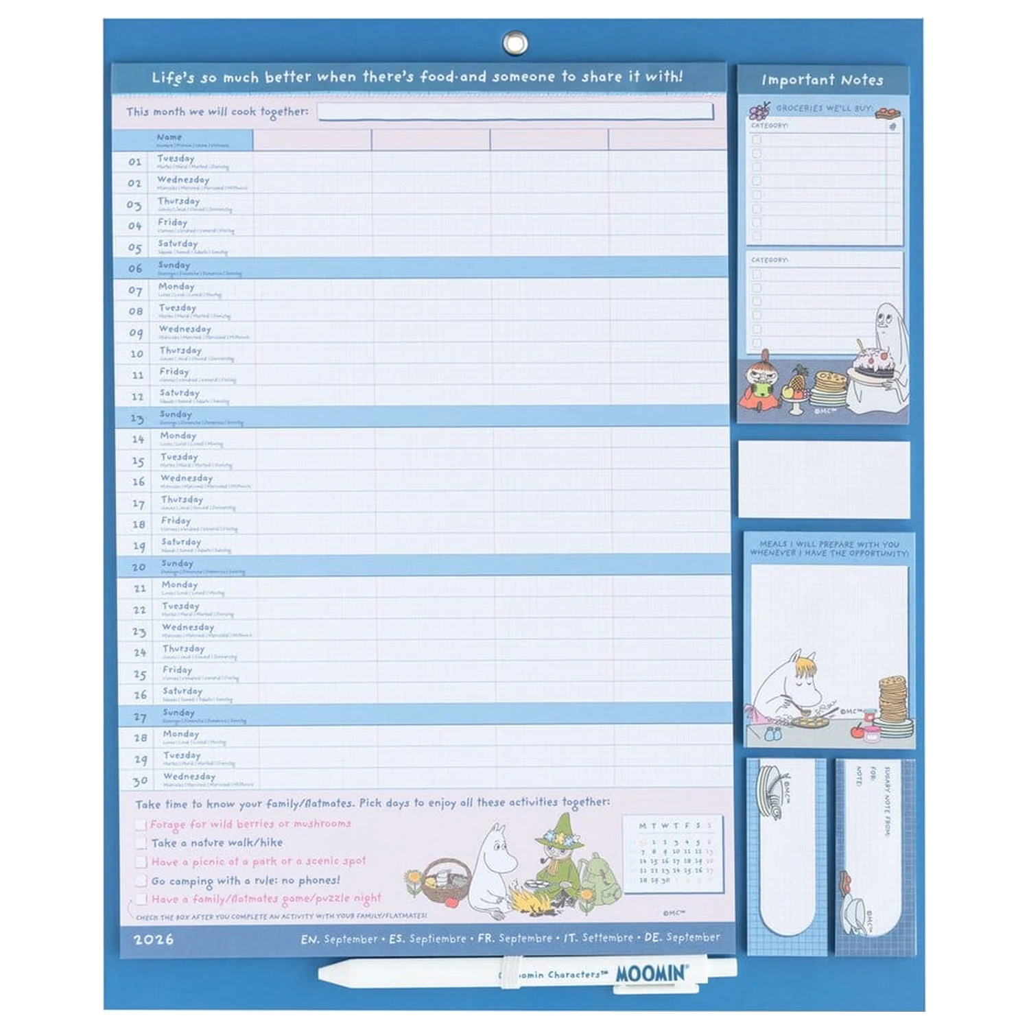 Moomin Magnetyczny Planner 2026/27 30 x 35 cm zdjęcie produktu