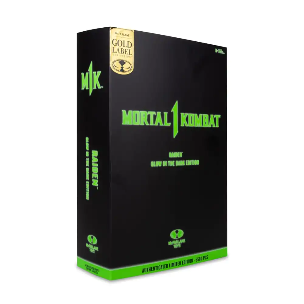 Figurka Akcji Mortal Kombat Glow in the Dark Edition Raiden (Gold Label) 18 cm zdjęcie produktu