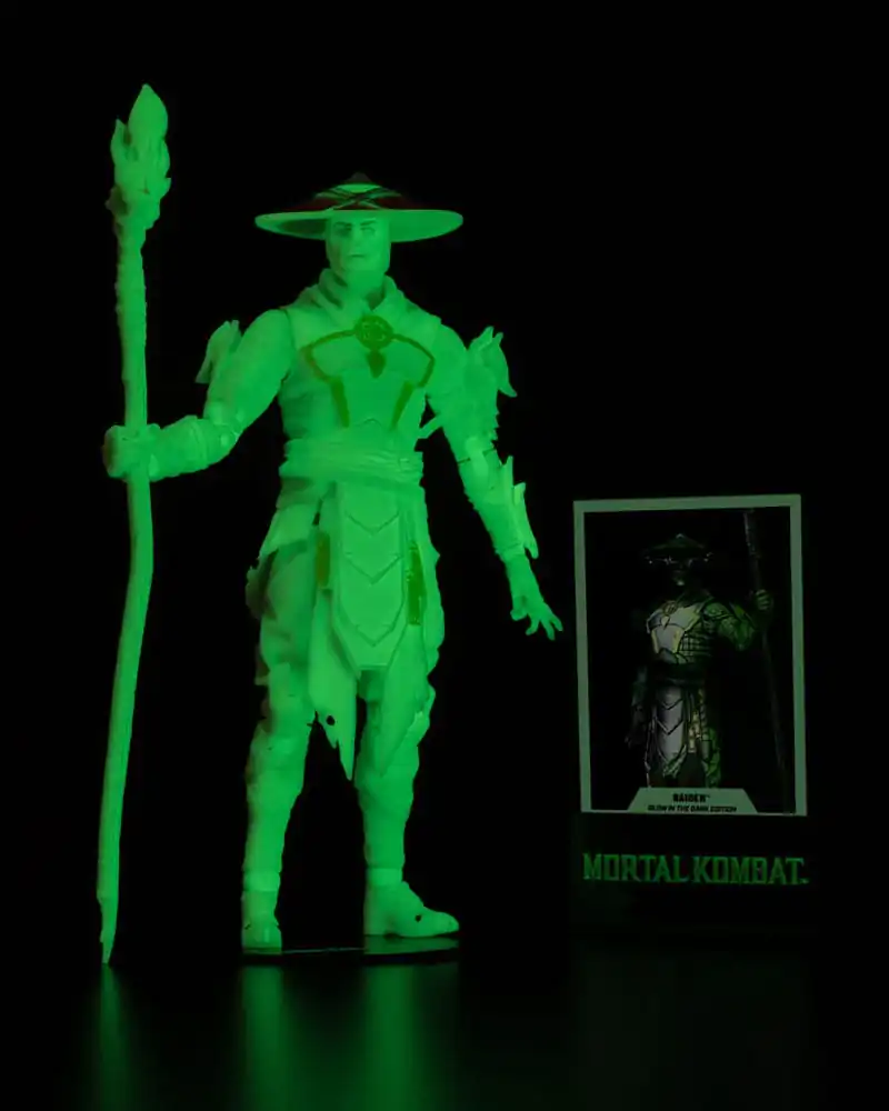 Figurka Akcji Mortal Kombat Glow in the Dark Edition Raiden (Gold Label) 18 cm zdjęcie produktu
