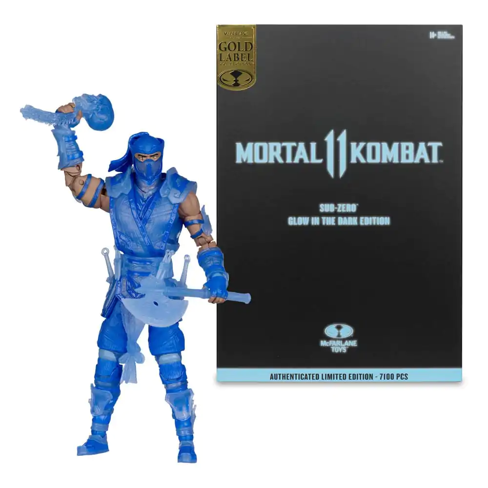 Mortal Kombat figurka akcji świecąca w ciemności edycja Sub-Zero (Gold Label) 18 cm zdjęcie produktu