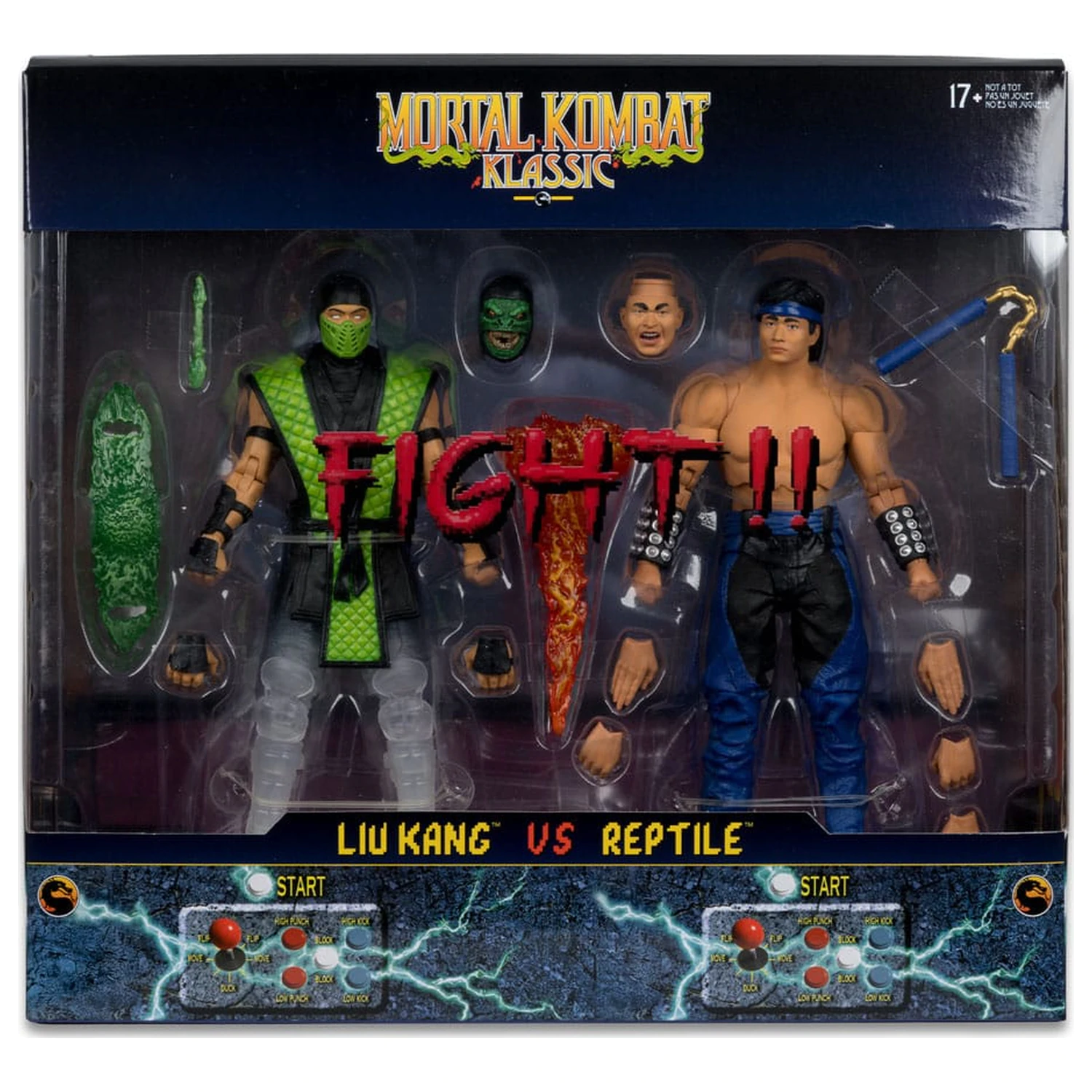 Mortal Kombat Figurki Akcji 2-pak Liu Kang vs. Reptile (Klassics) 18 cm zdjęcie produktu