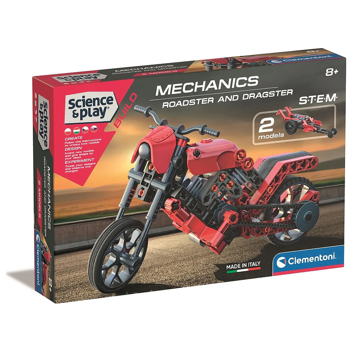 Motor i wyścigowy samochód Roadster i Dragster zestaw do budowania zdjęcie produktu