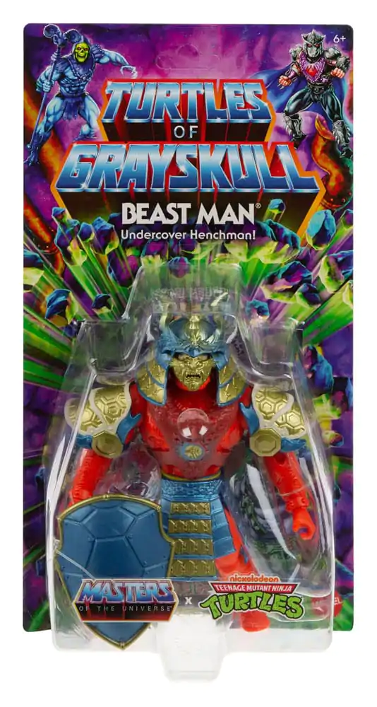 MOTU x TMNT: Wojownicze Żółwie z Grayskull Figurka Akcji Beast Man 14 cm zdjęcie produktu