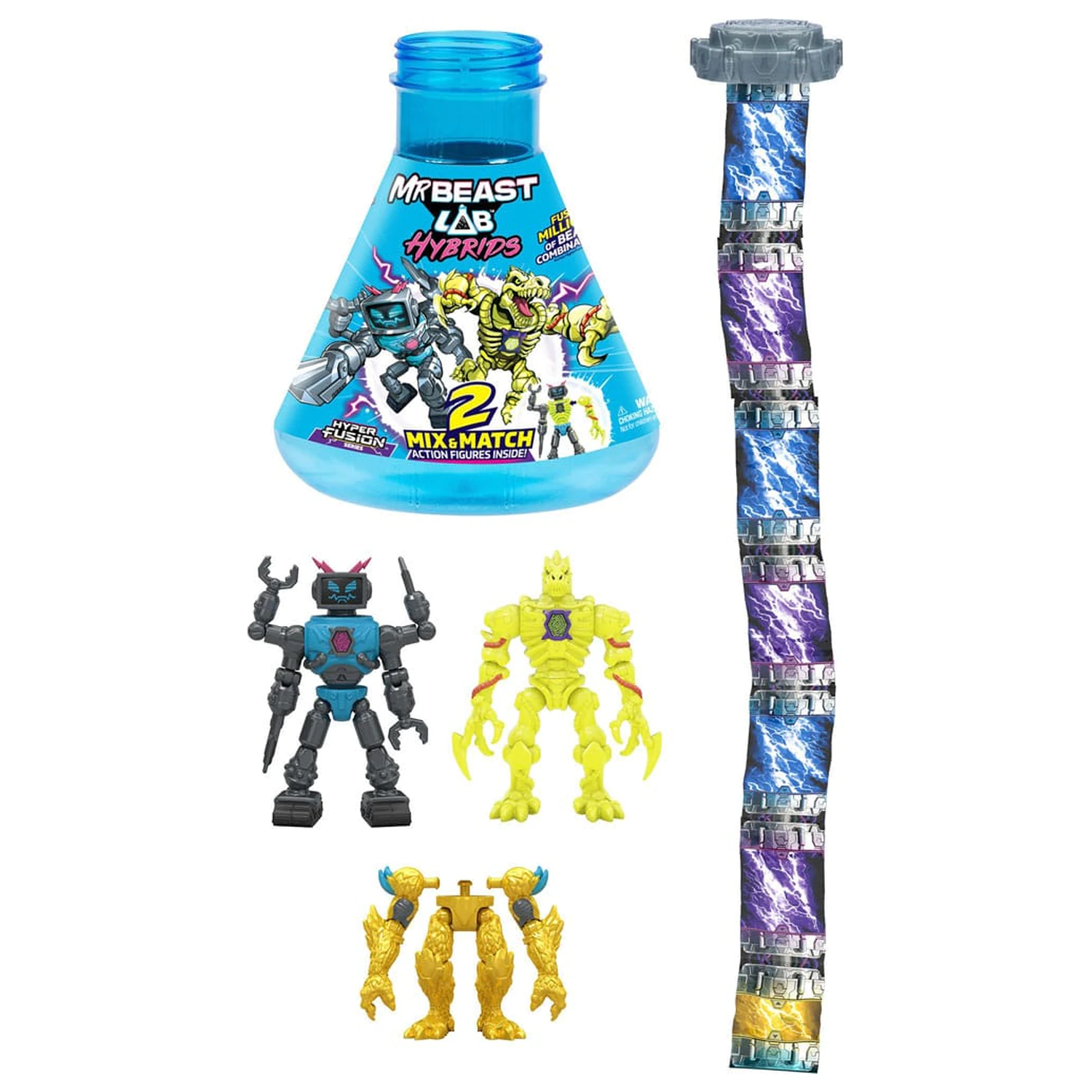 Mr. Beast Lab Hybrids Series 2 Mini figurki, 2-pak Lab-Bot vs Gid Skeleton 11 cm zdjęcie produktu