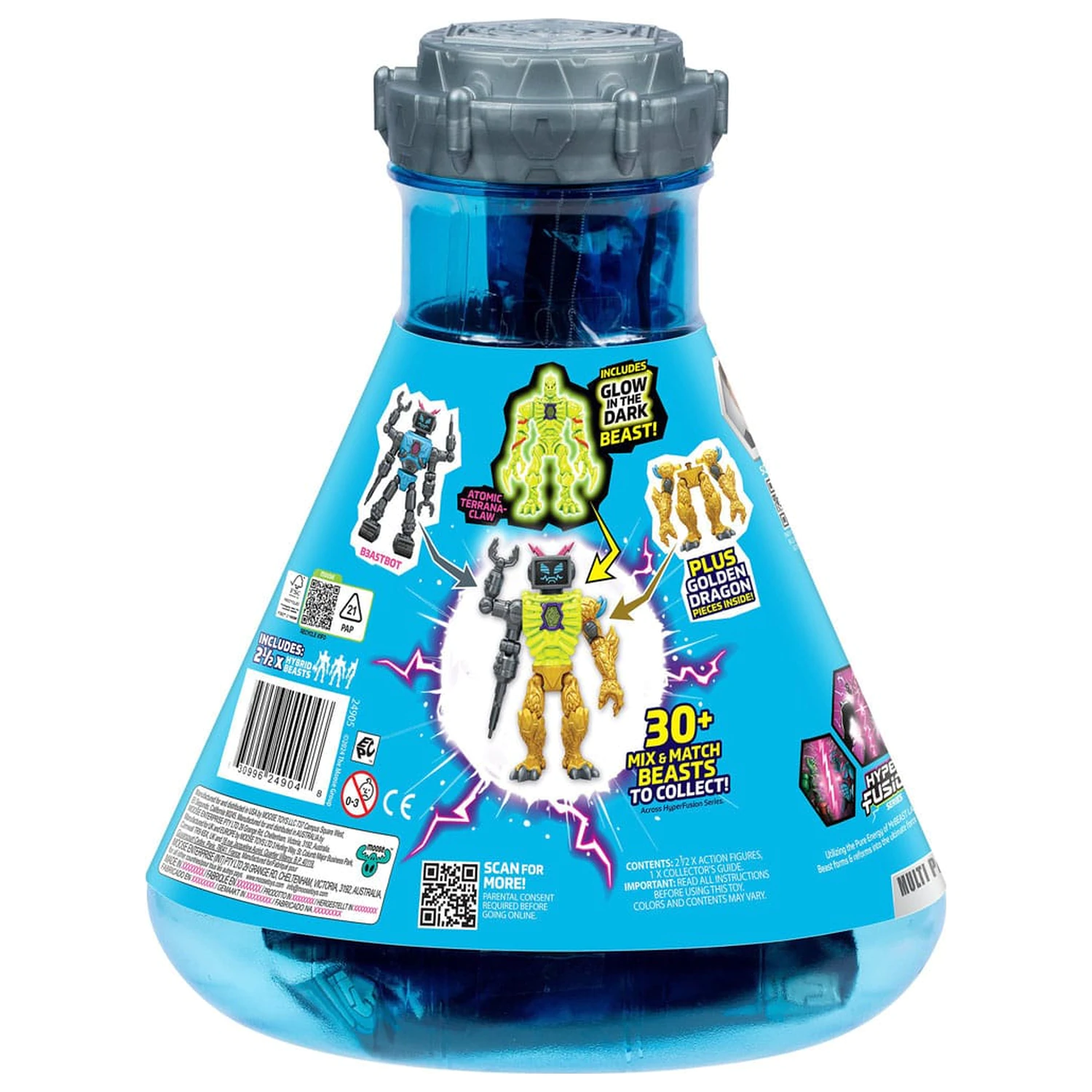 Mr. Beast Lab Hybrids Series 2 Mini figurki, 2-pak Lab-Bot vs Gid Skeleton 11 cm zdjęcie produktu