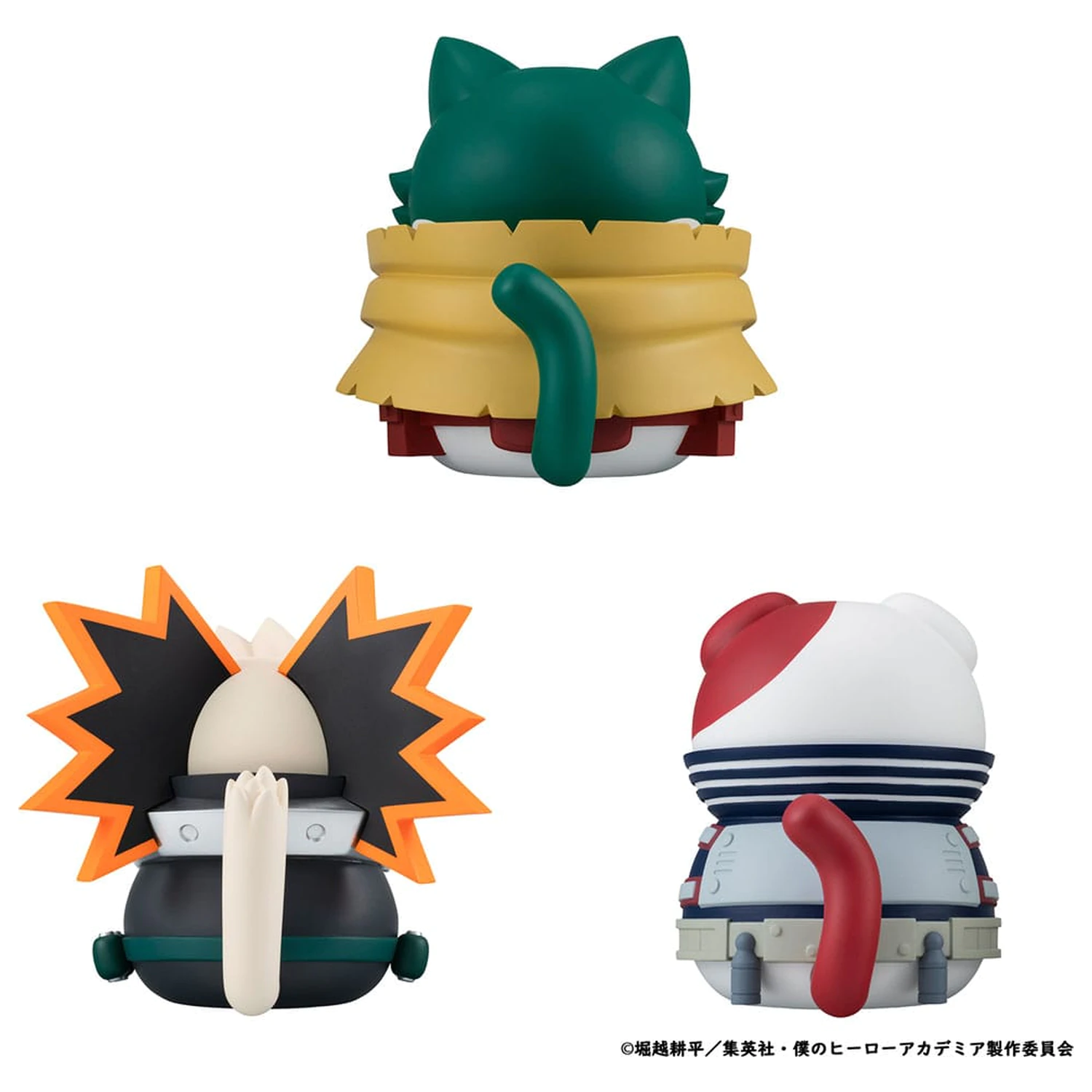 My Hero Academia Mega Cat Project Nyanto! The Big Heroaca Cats Series Trading Figure 3-Pack Izuku Midoriya & Katsuki Bakugo & Shoto Todoroki 12 cm zdjęcie produktu