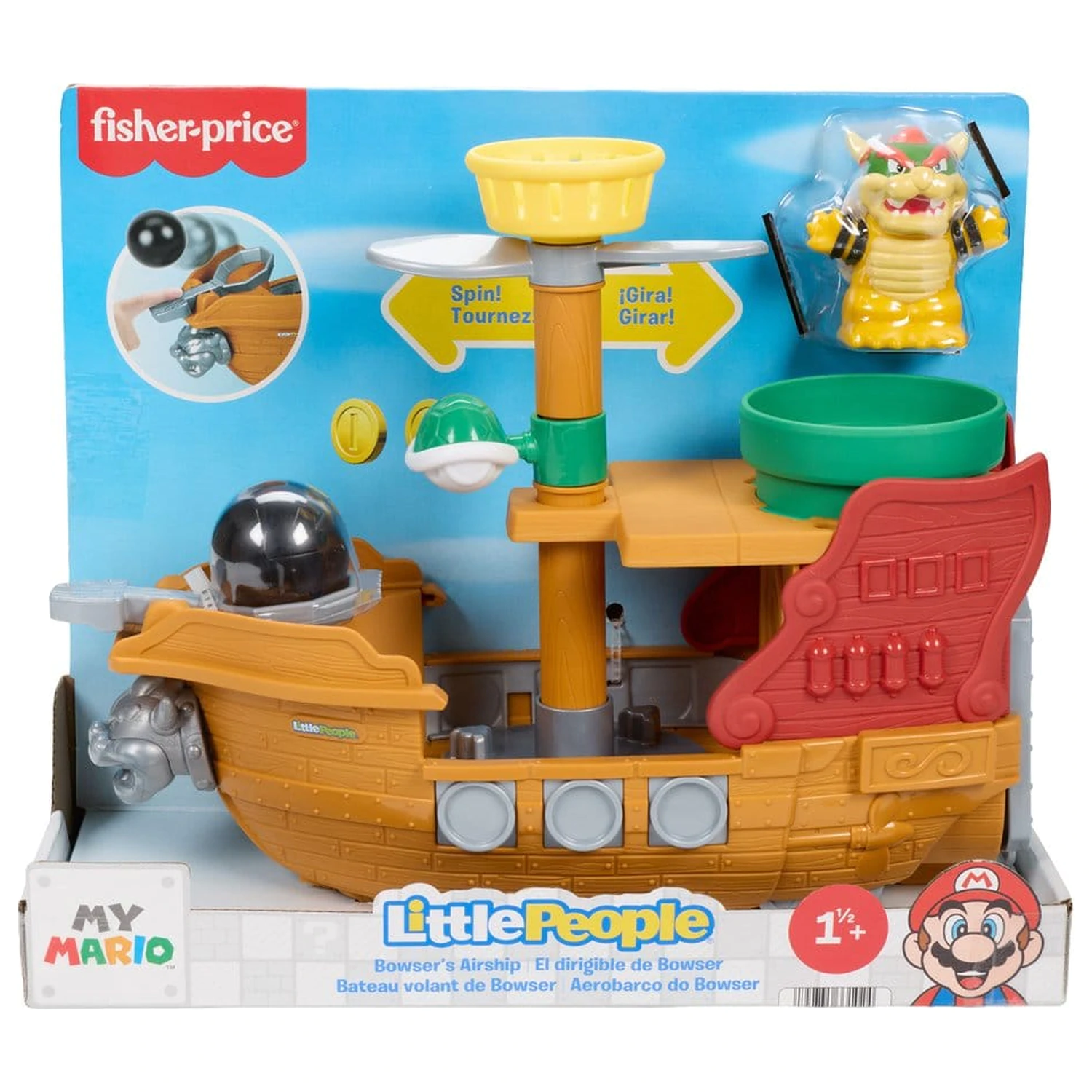 My Mario Little People Zestaw do zabawy Statek Powietrzny Bowsera zdjęcie produktu