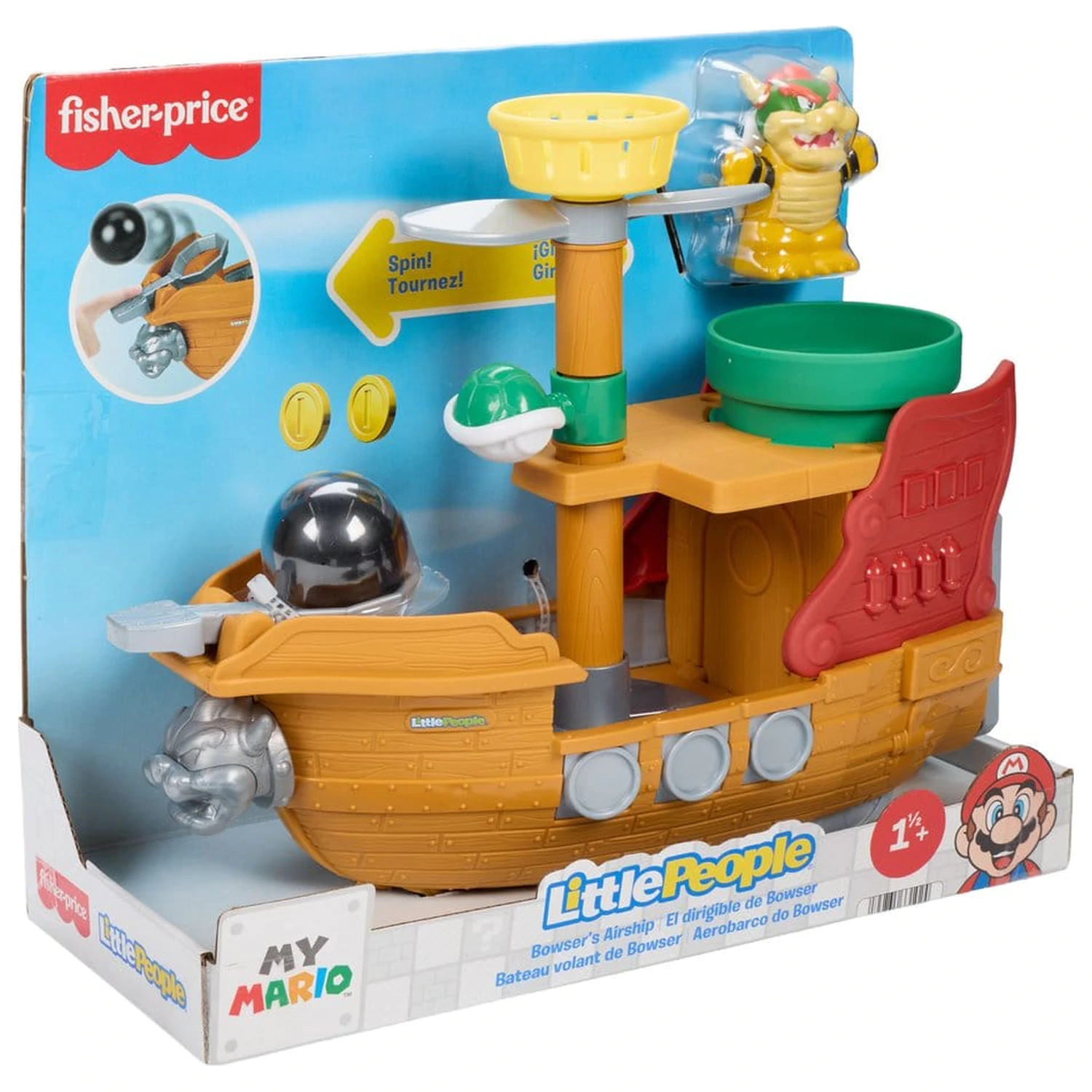 My Mario Little People Zestaw do zabawy Statek Powietrzny Bowsera zdjęcie produktu