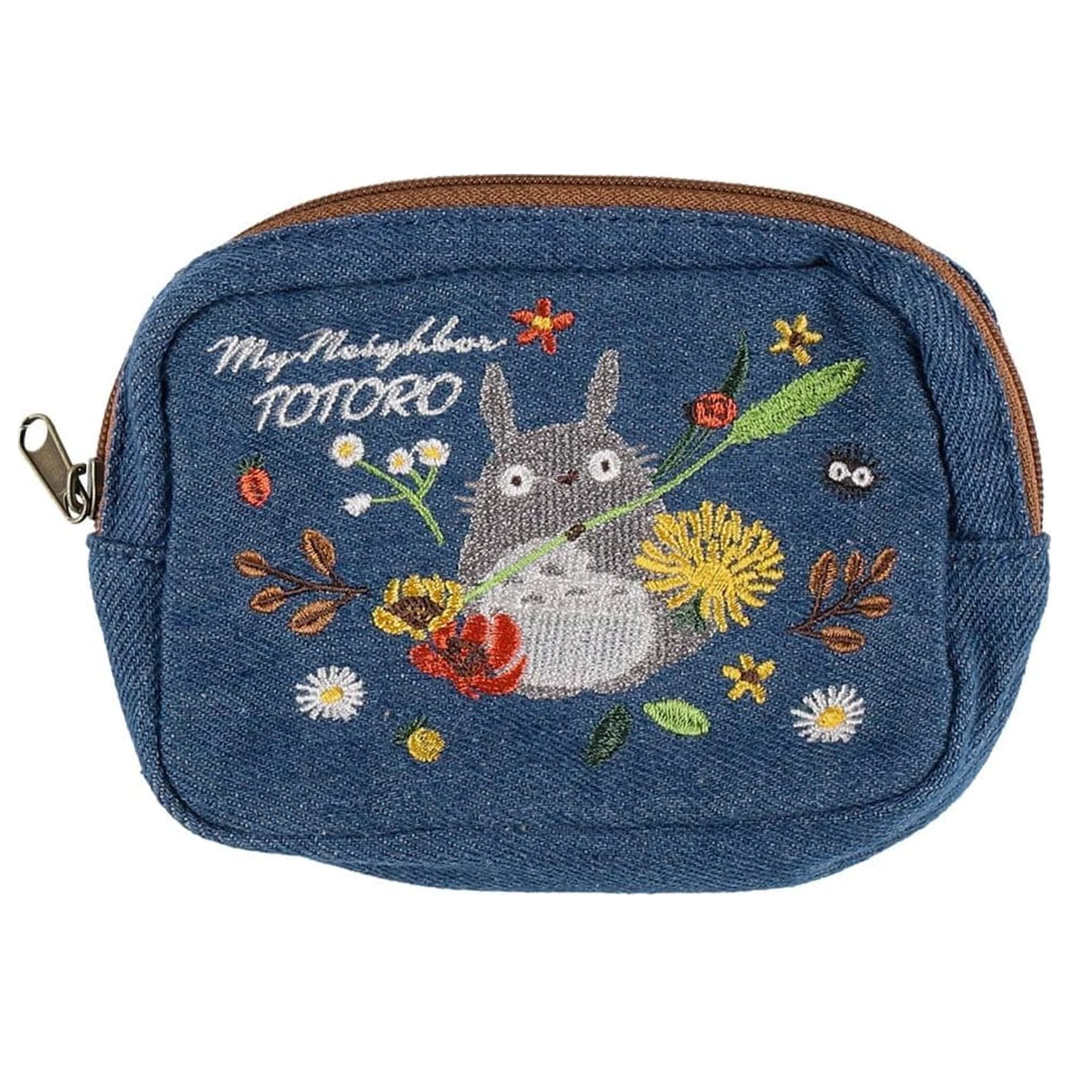 My Neighbor Totoro Denim Pouch Totoro i wianek z kwiatów zdjęcie produktu