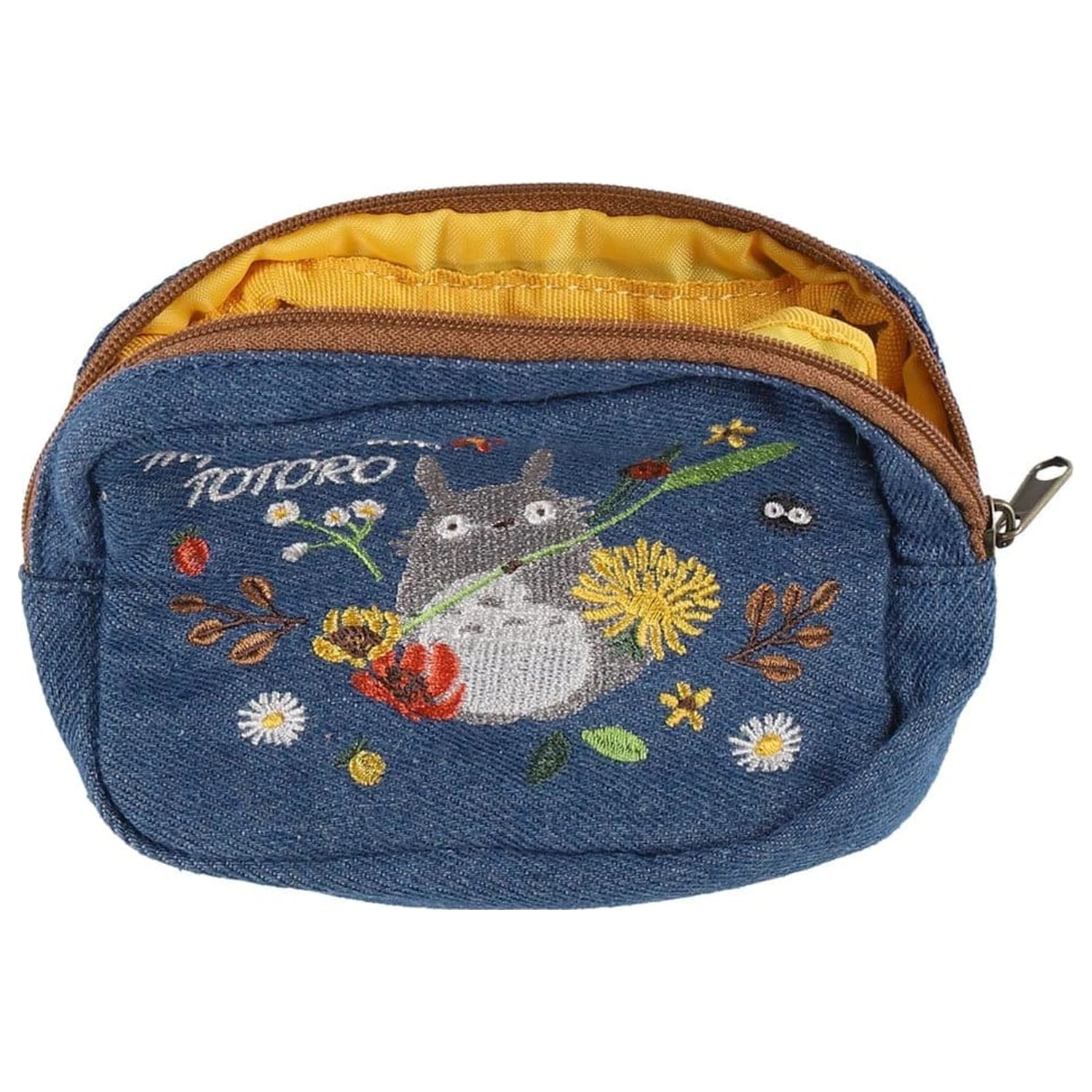 My Neighbor Totoro Denim Pouch Totoro i wianek z kwiatów zdjęcie produktu