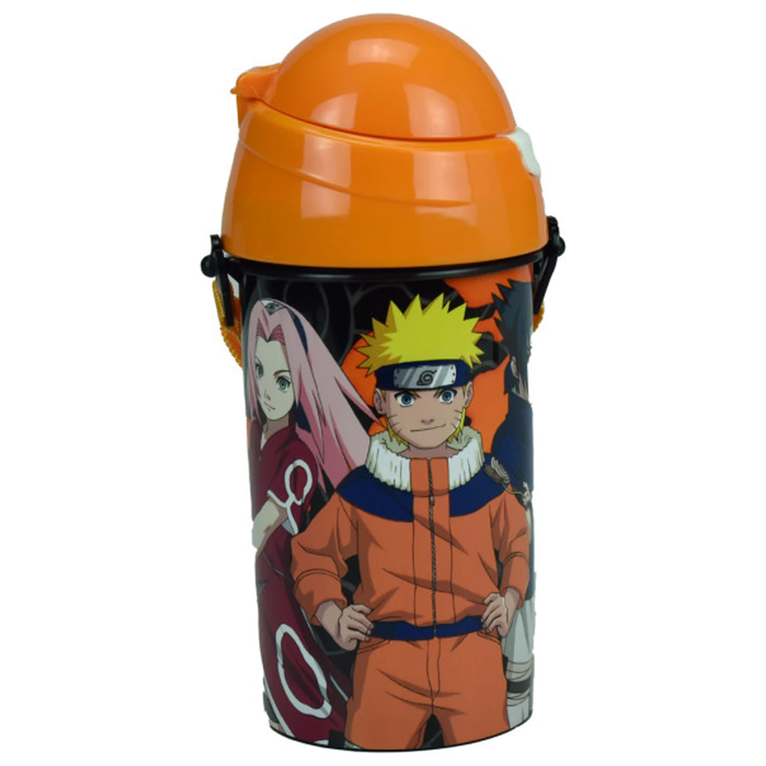 Naruto Fire plastikowa butelka na wodę ze słomką i zawieszką 500 ml zdjęcie produktu