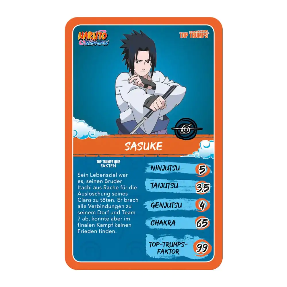 Naruto Shippuden Collectible Card Game Top Trumps Quiz Anime Collectible *German Version* - Kolekcjonerska Gra Karciana zdjęcie produktu