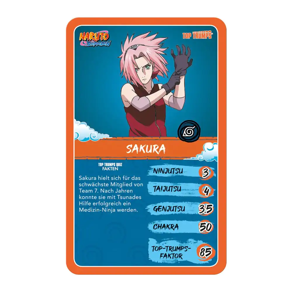 Naruto Shippuden Collectible Card Game Top Trumps Quiz Anime Collectible *German Version* - Kolekcjonerska Gra Karciana zdjęcie produktu