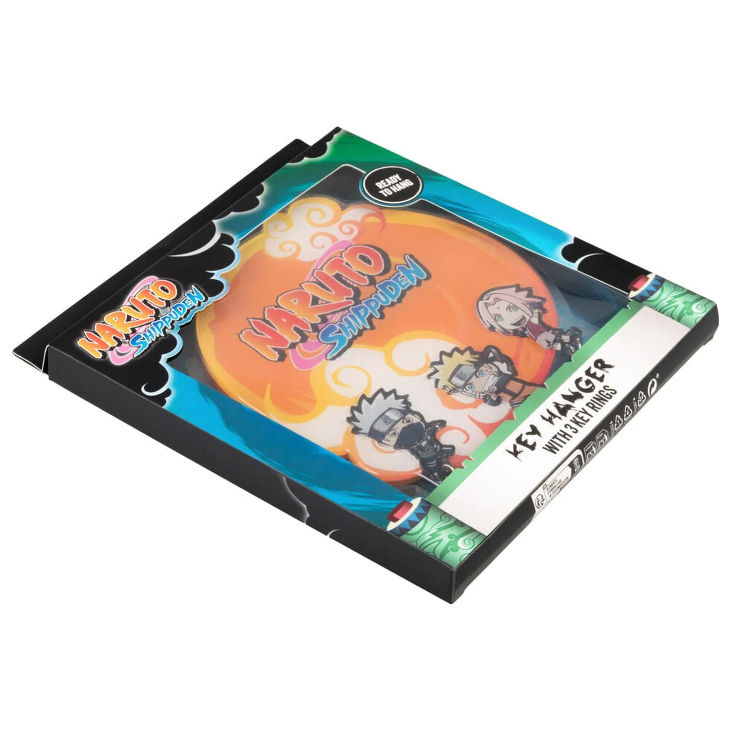 Naruto Shippuden ścienny wieszak na klucze z 3 brelokami zdjęcie produktu