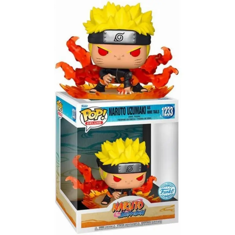 Naruto Shippuden POP! Deluxe Figurka Winylowa Naruto Uzumaki jako Dziewięcioogoniasty Specjalna Edycja 9 cm zdjęcie produktu