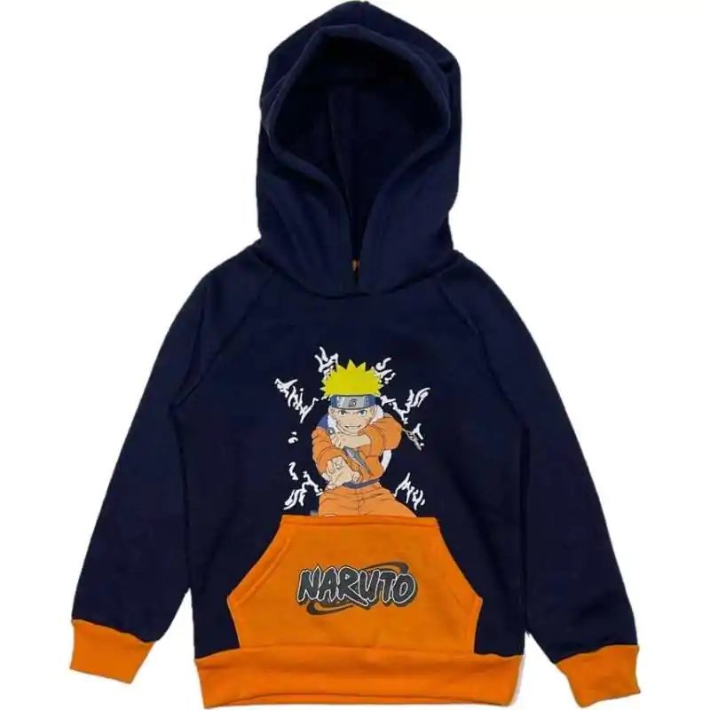 Naruto Shippuden niebiesko-pomarańczowa dziecięca bluza z kapturem zdjęcie produktu