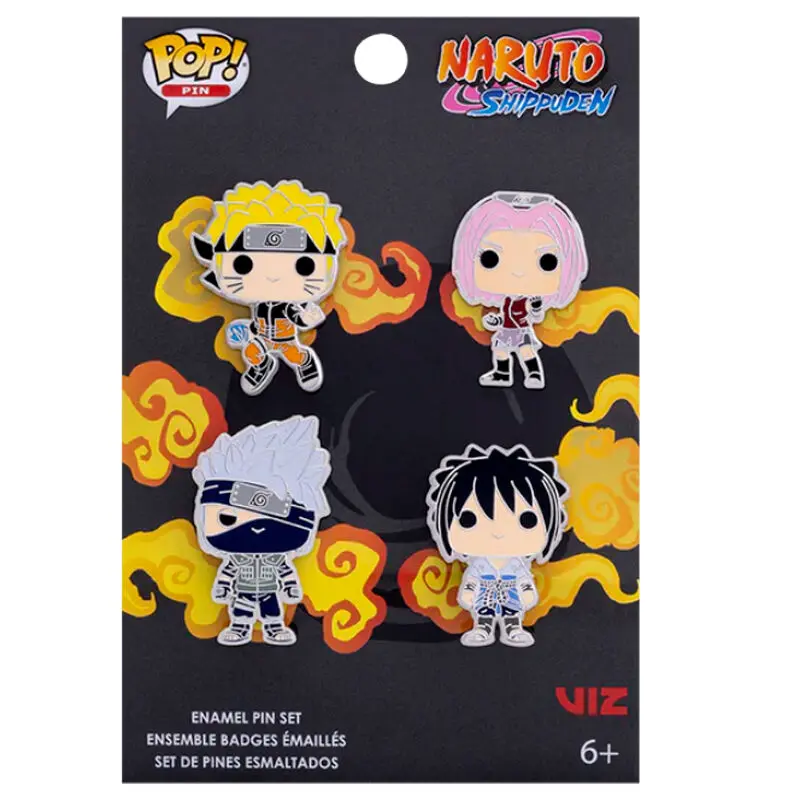 Naruto POP! Zestaw 4 Przinek Emaliowanych Team 7 4 cm zdjęcie produktu