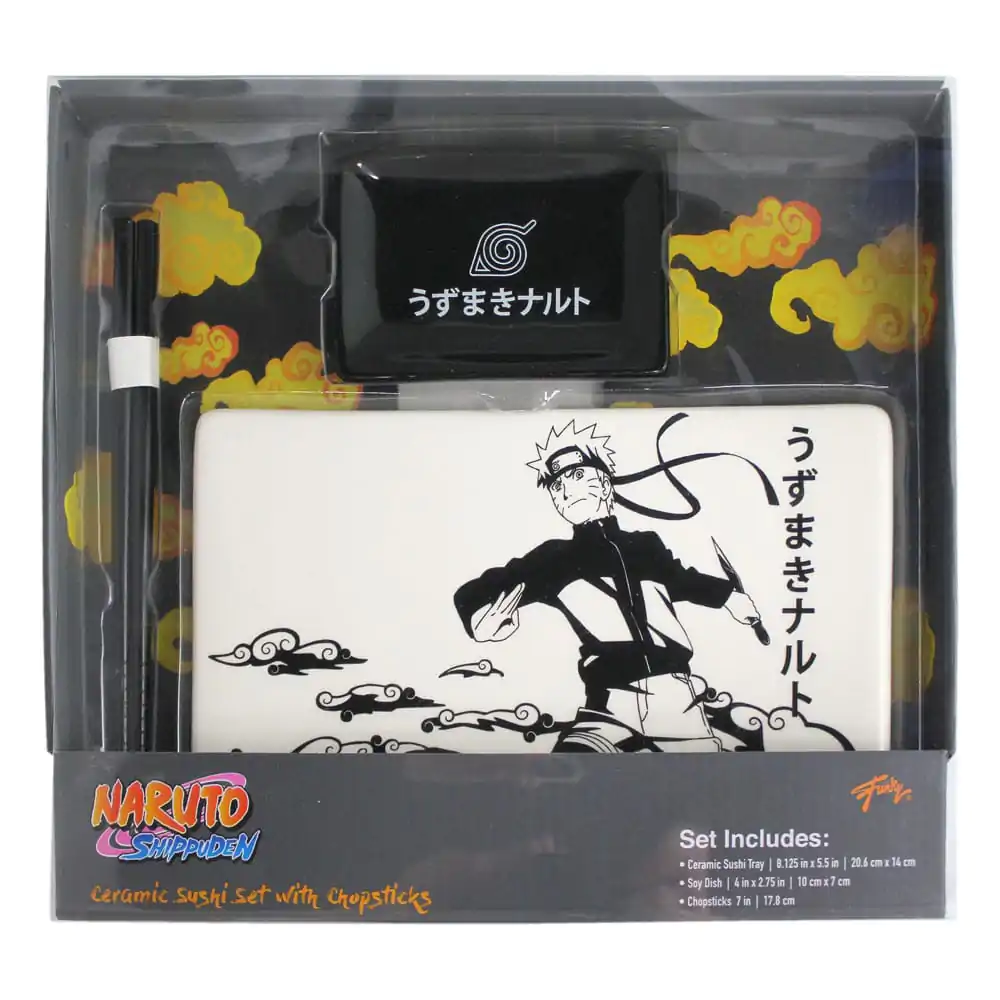 Naruto Shippuden Ceramiczny Zestaw do Sushi z Pałeczkami Naruto zdjęcie produktu