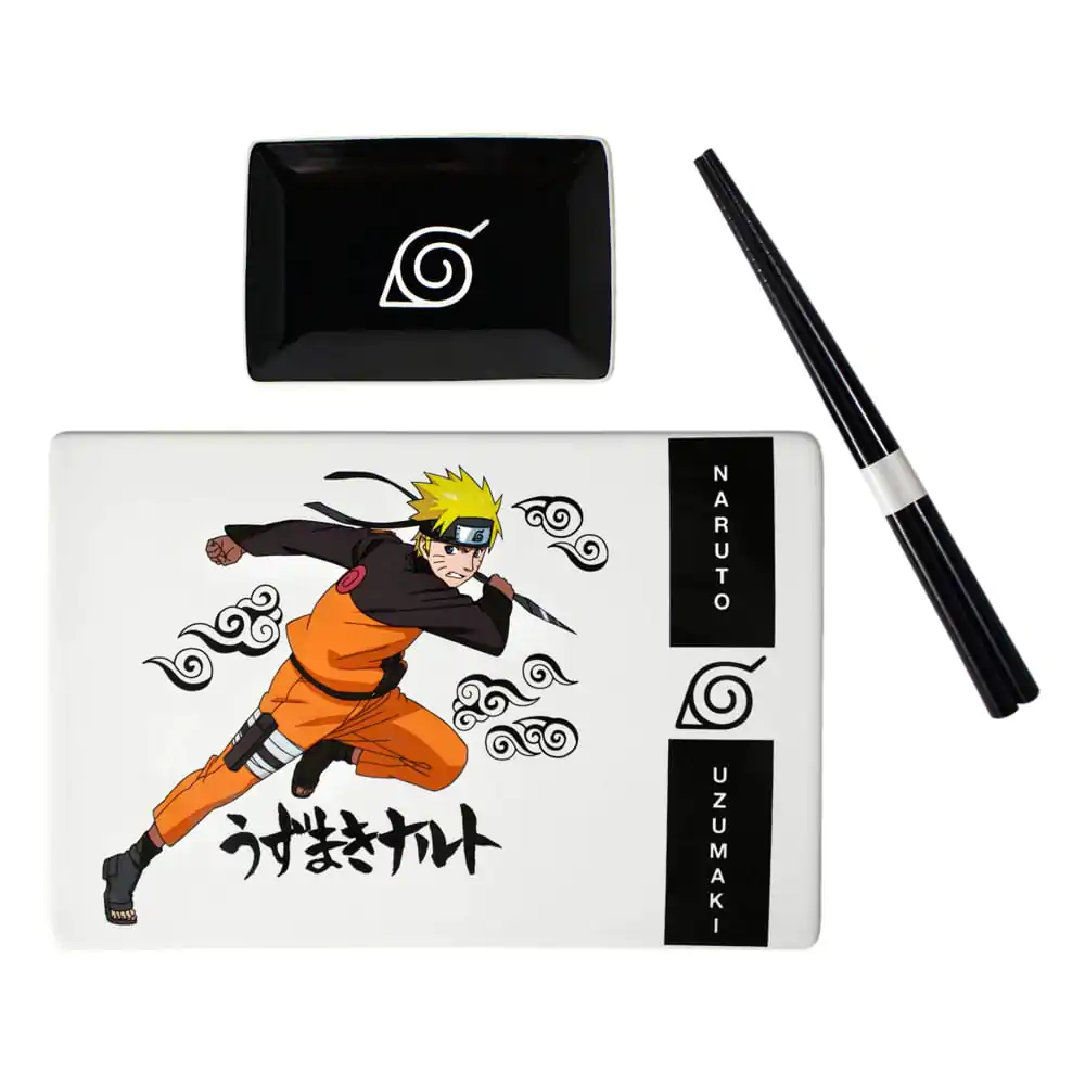 Naruto Shippuden Ceramiczny Zestaw do Sushi z Pałeczkami Naruto Uzumaki zdjęcie produktu