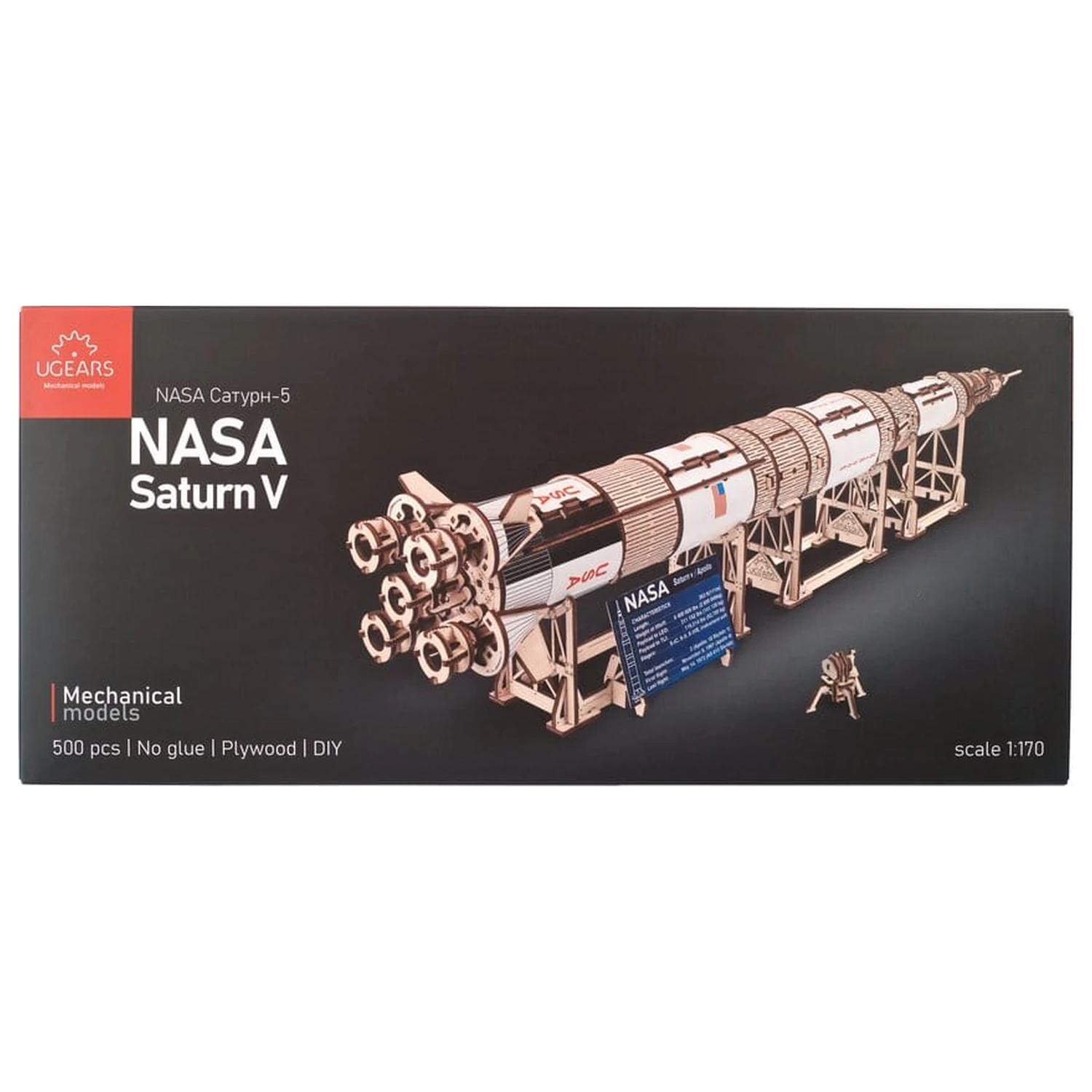 NASA 3D Drewniana Puzzle Saturn V zdjęcie produktu