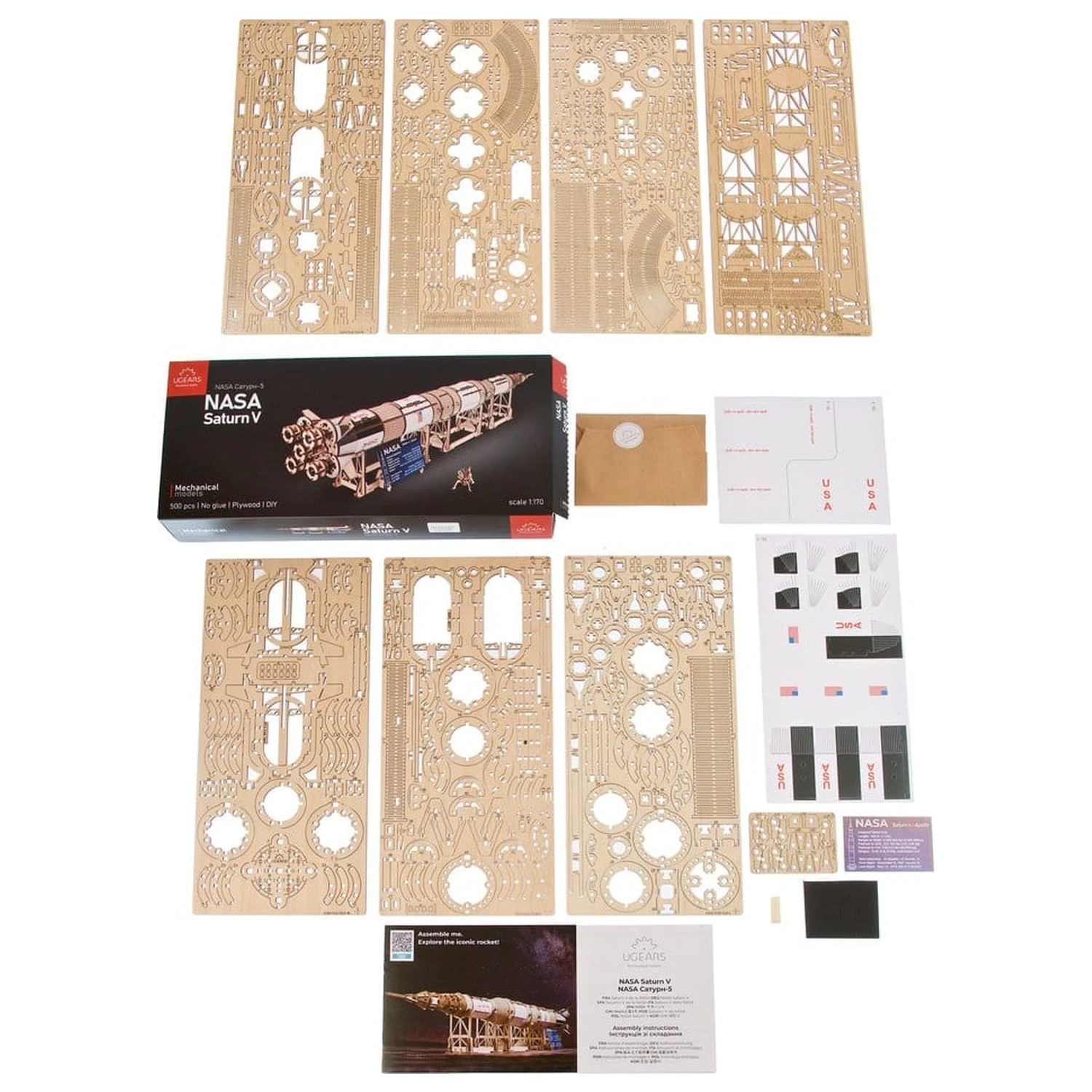 NASA 3D Drewniana Puzzle Saturn V zdjęcie produktu