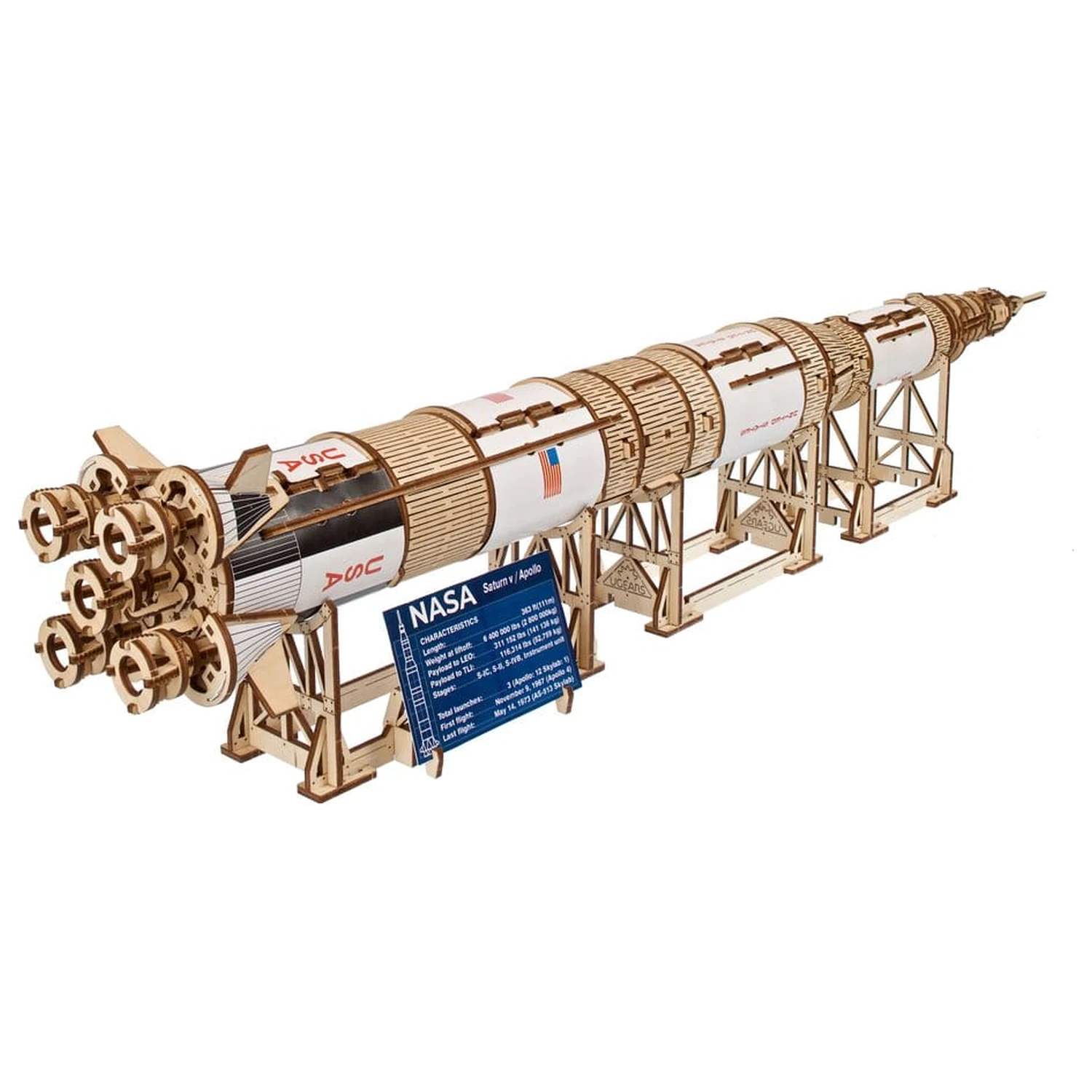 NASA 3D Drewniana Puzzle Saturn V zdjęcie produktu