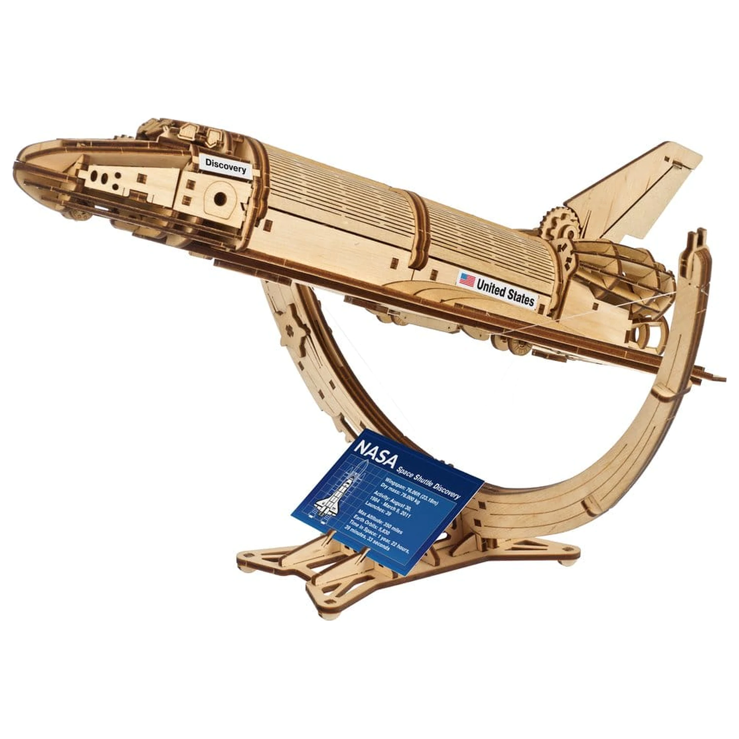 NASA drewniane puzzle 3D Space Shuttle Discovery zdjęcie produktu