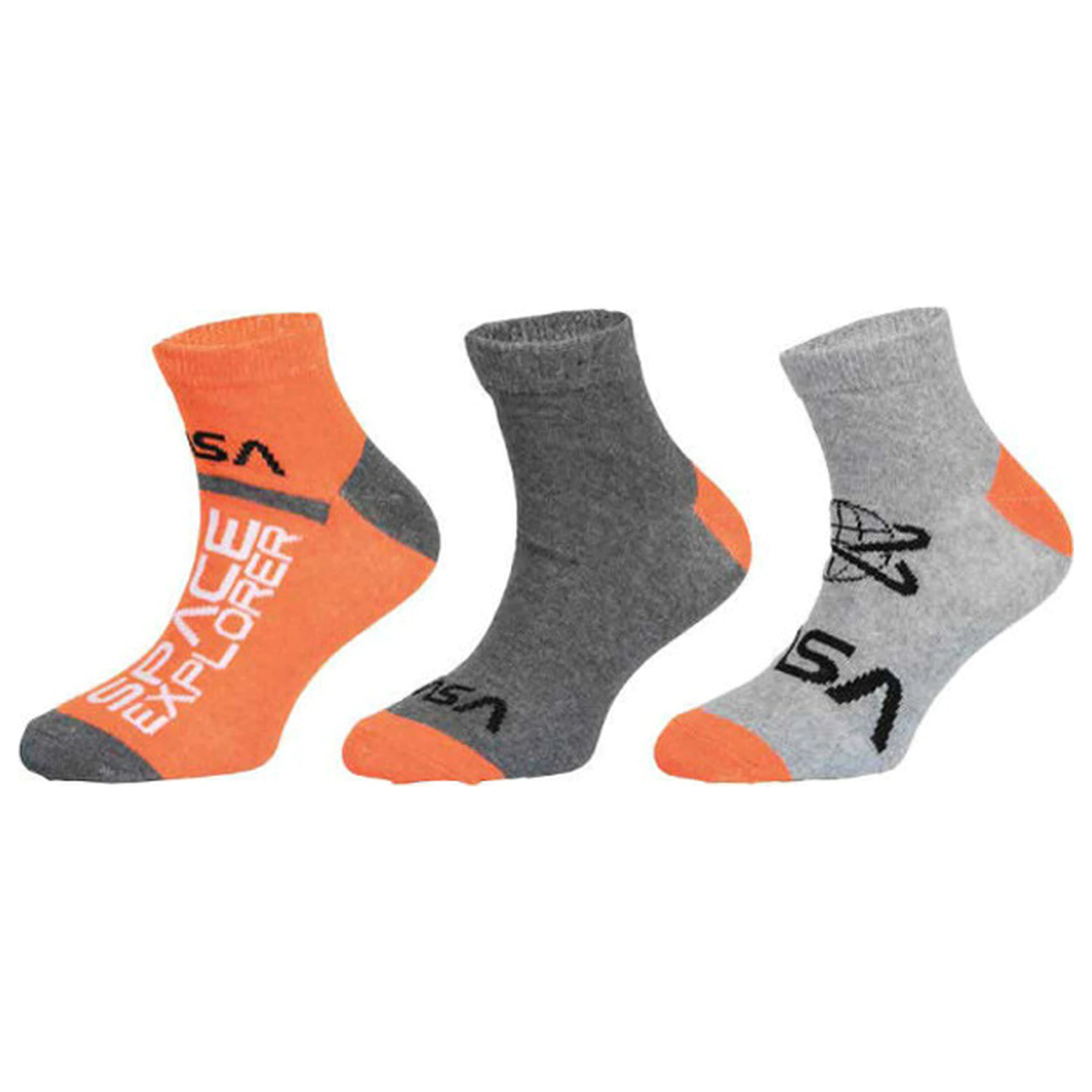 NASA Space Explorer Orange Kids Ankle Skarpetki 31/34 zdjęcie produktu